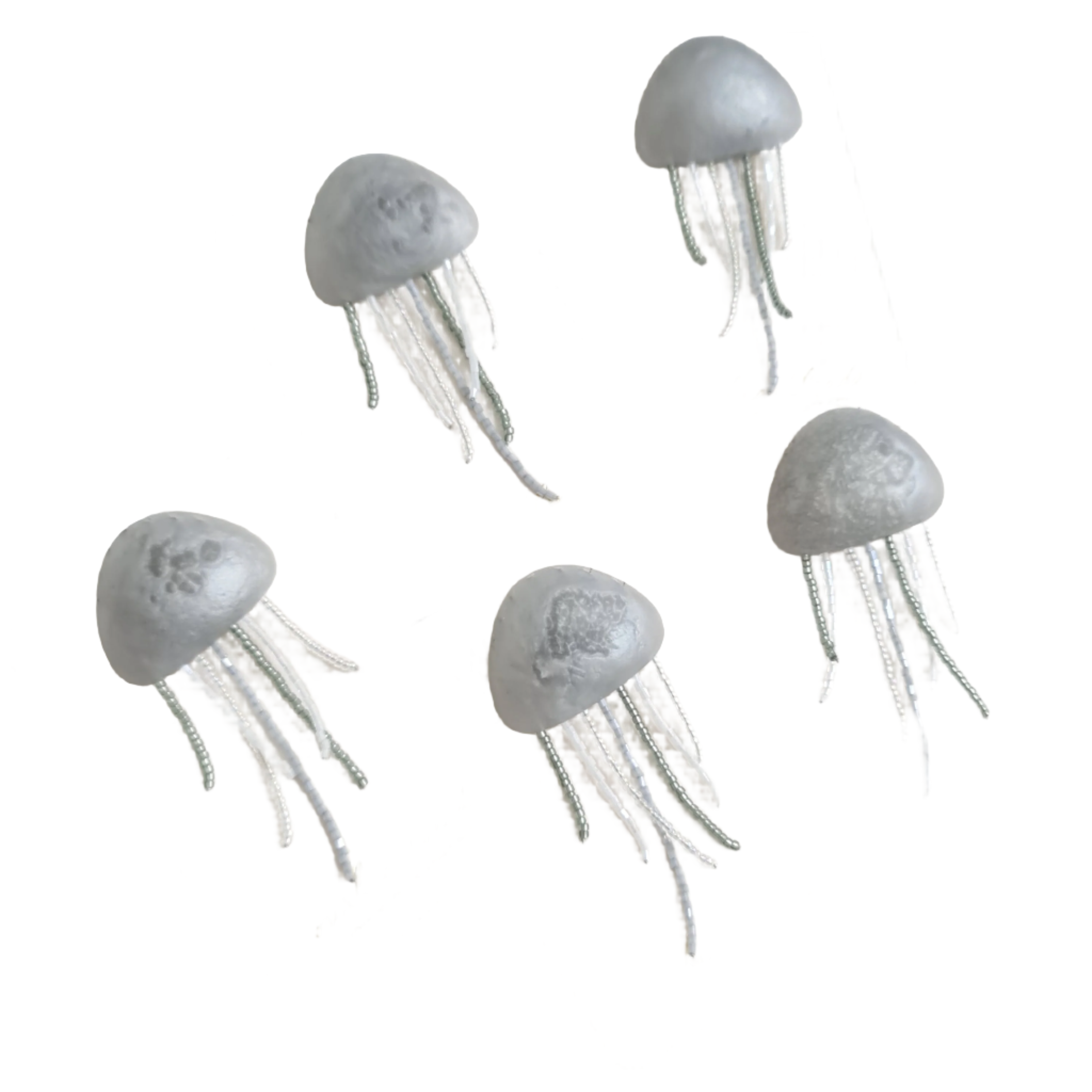 Jellyfish Silver Brooch