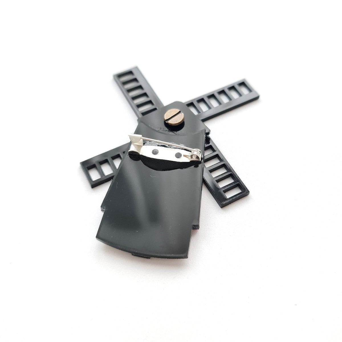 Windmill Kinderdijk Pink Brooch