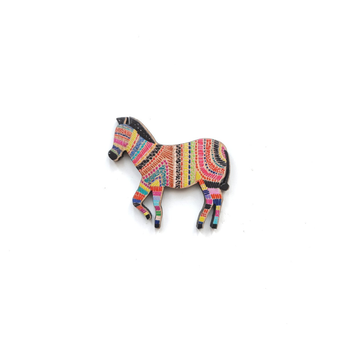 Zebra Dot Art Brooch