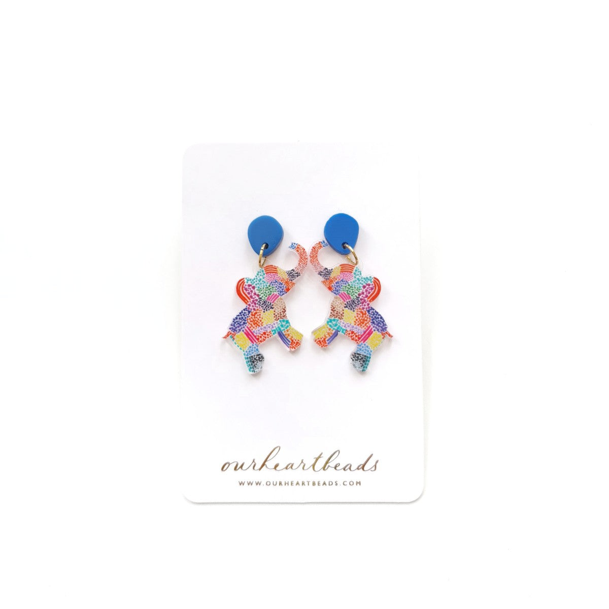 Elephant Dot Art Earrings