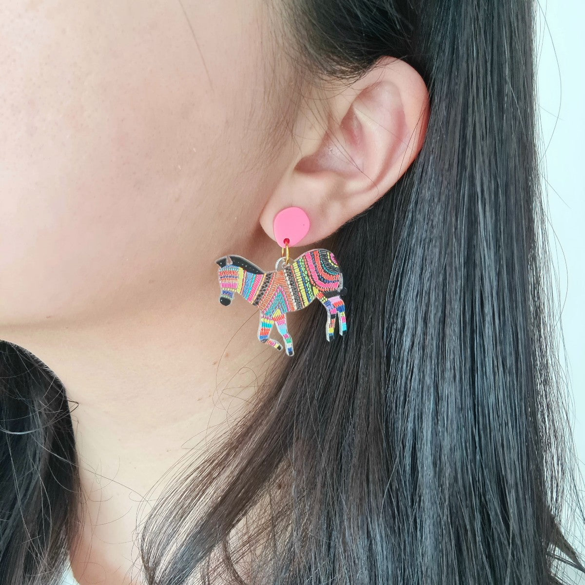 Zebra Dot Art Earrings