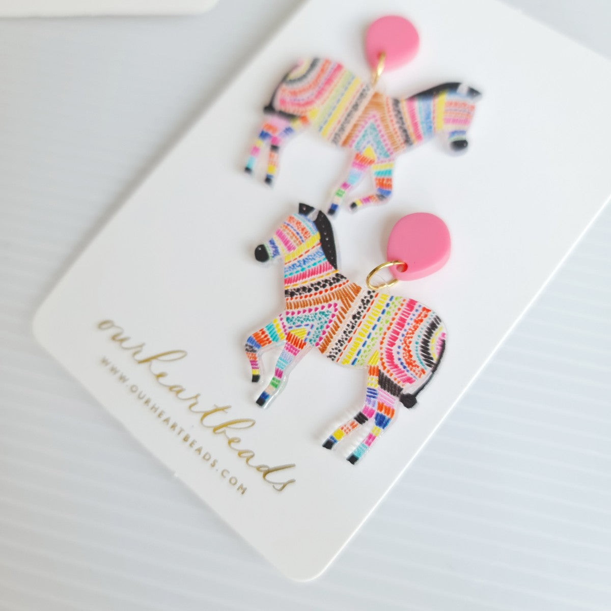 Zebra Dot Art Earrings