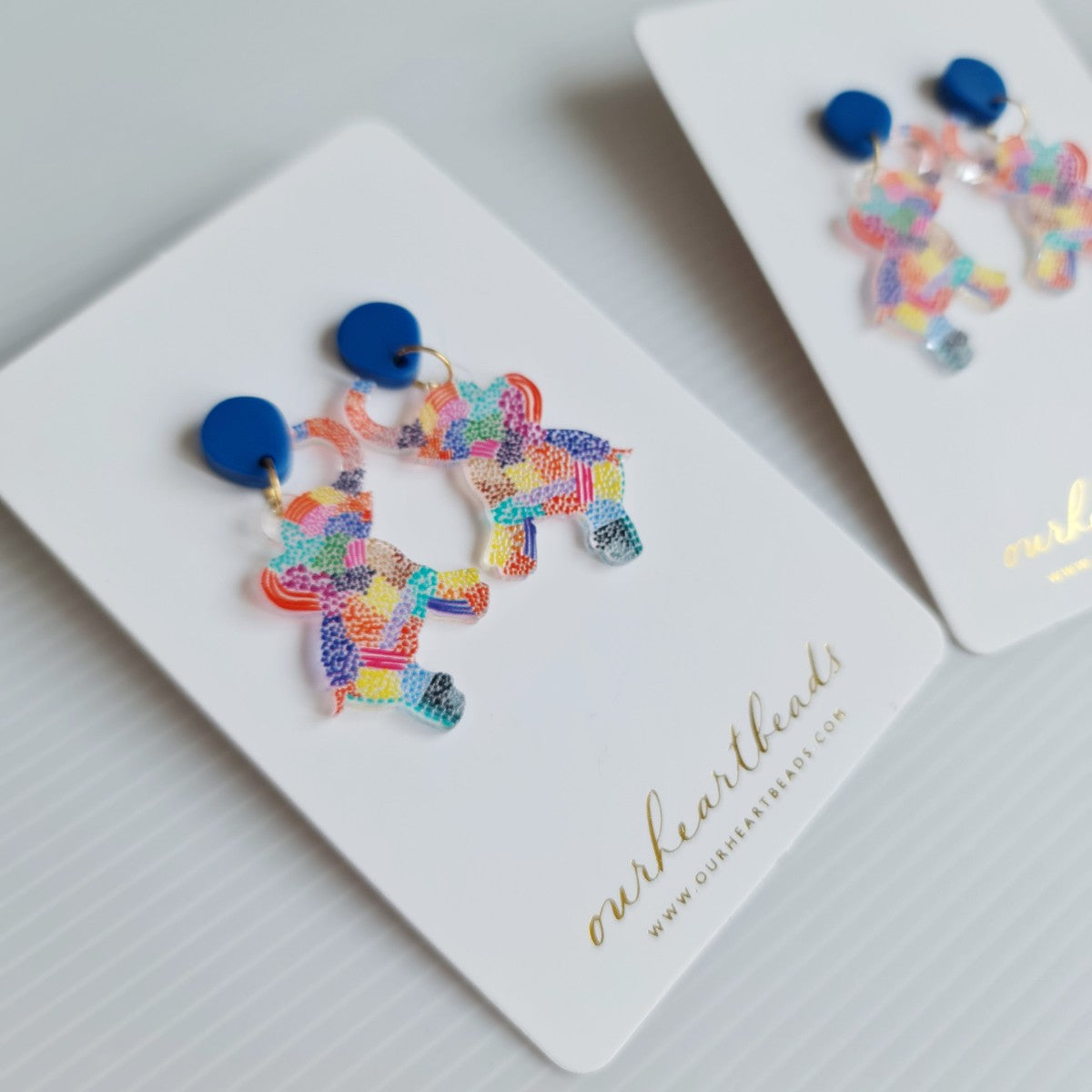 Elephant Dot Art Earrings