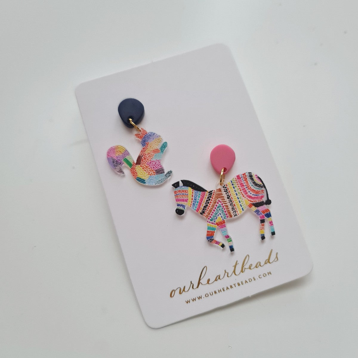 Dot Animals Custom Earrings