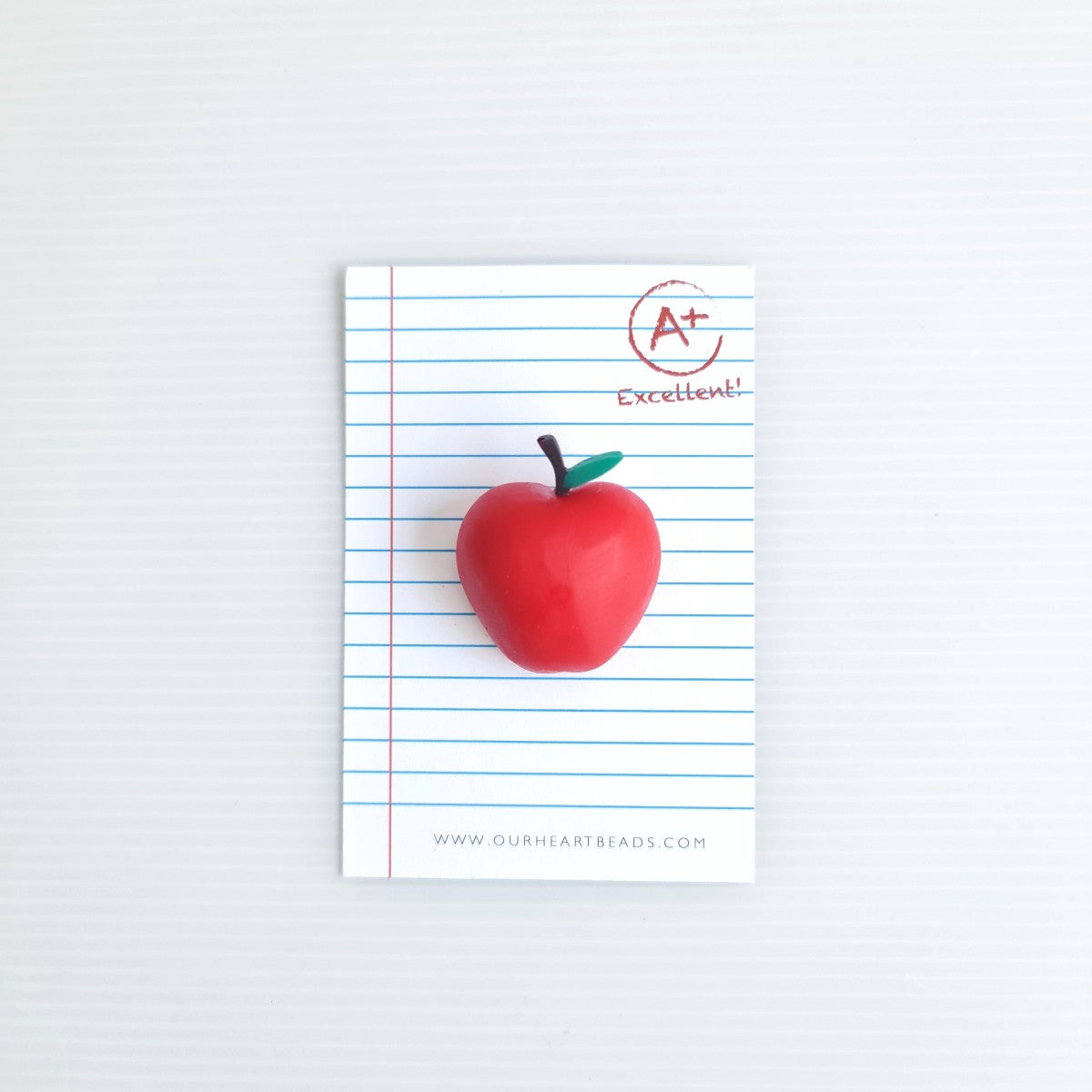 Red Apple Brooch