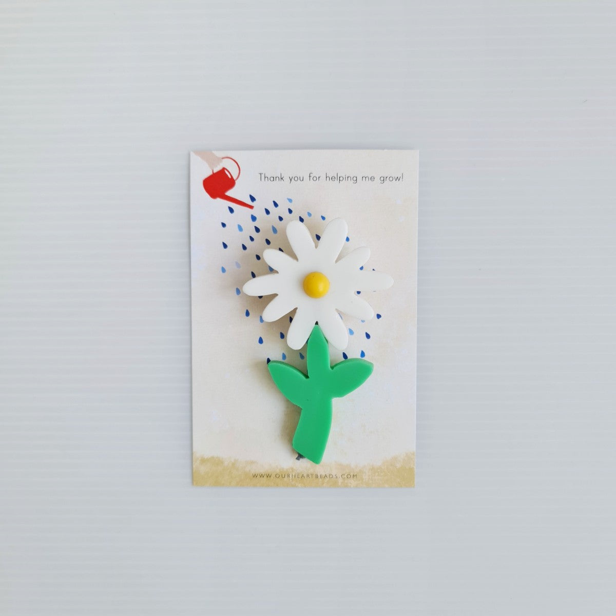 Daisy White Brooch
