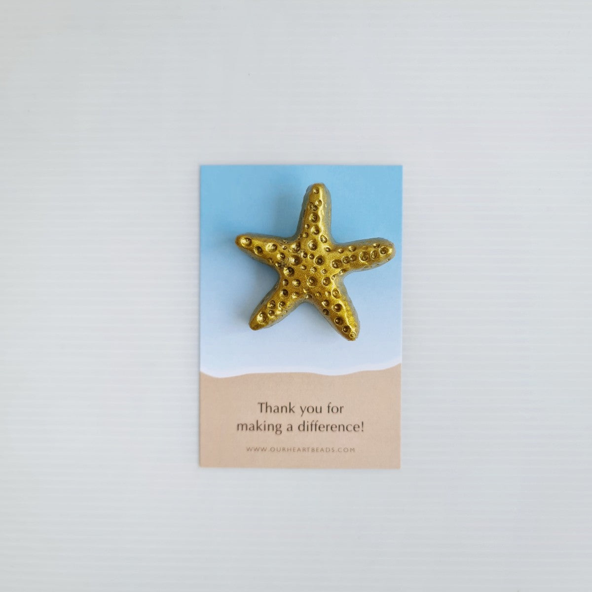 Starfish Gold Brooch