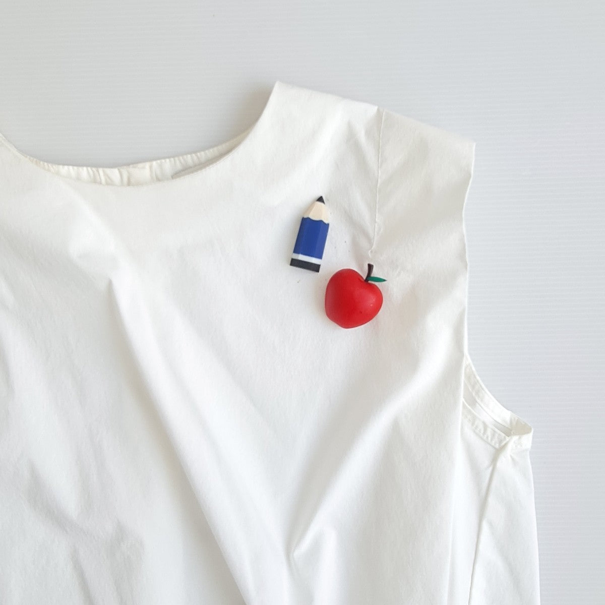 Red Apple Brooch