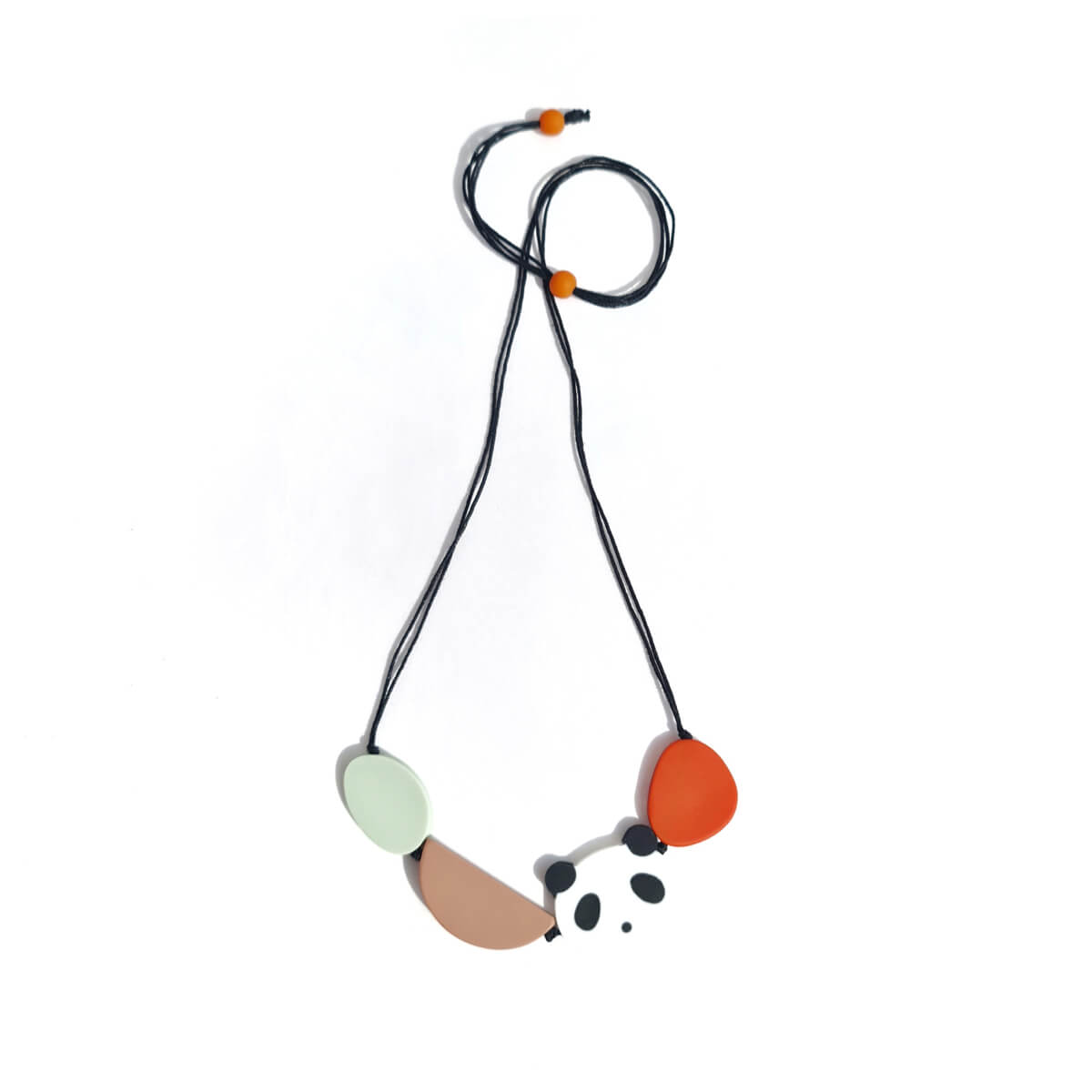 Panda Geometric Spring Necklace