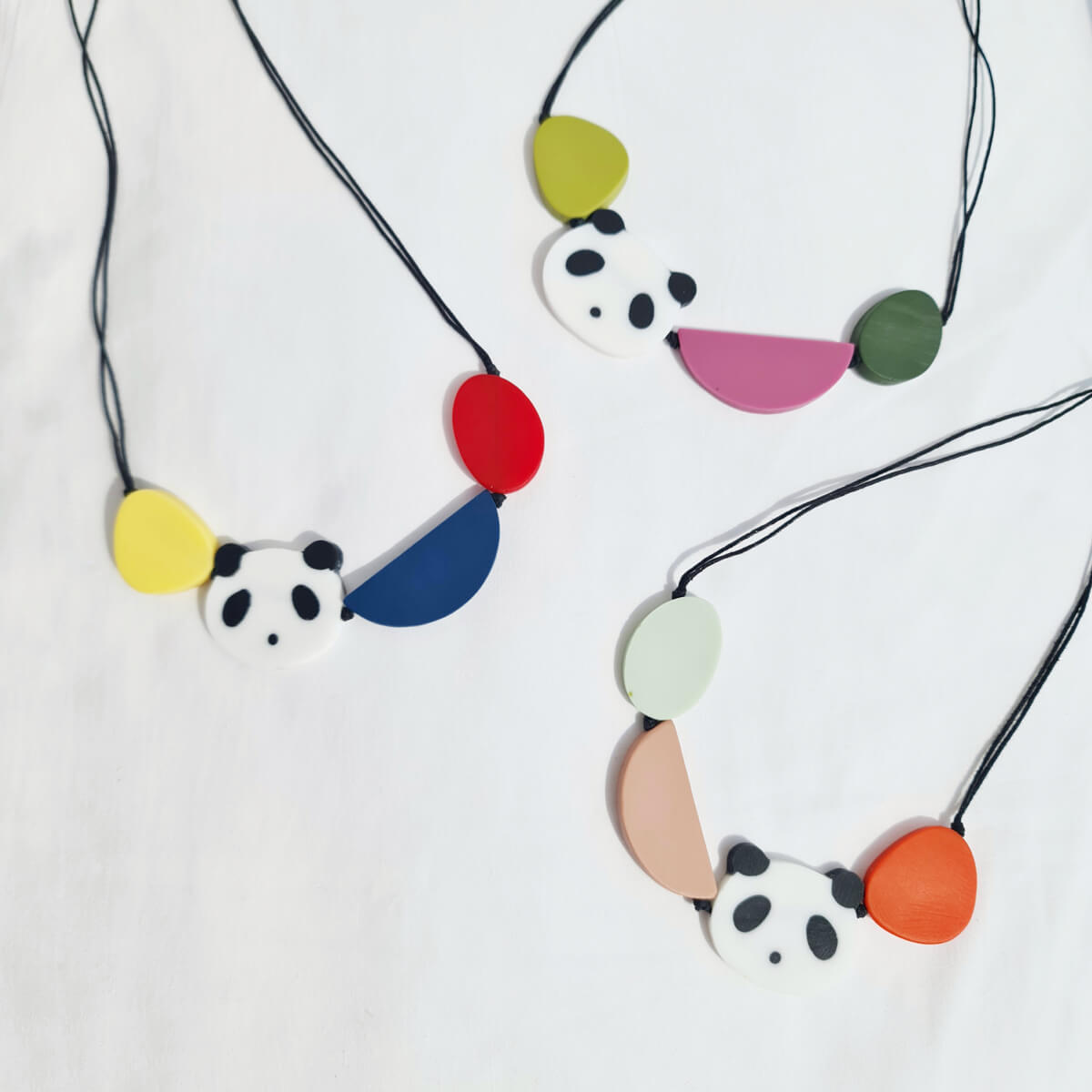 Panda Geometric Spring Necklace