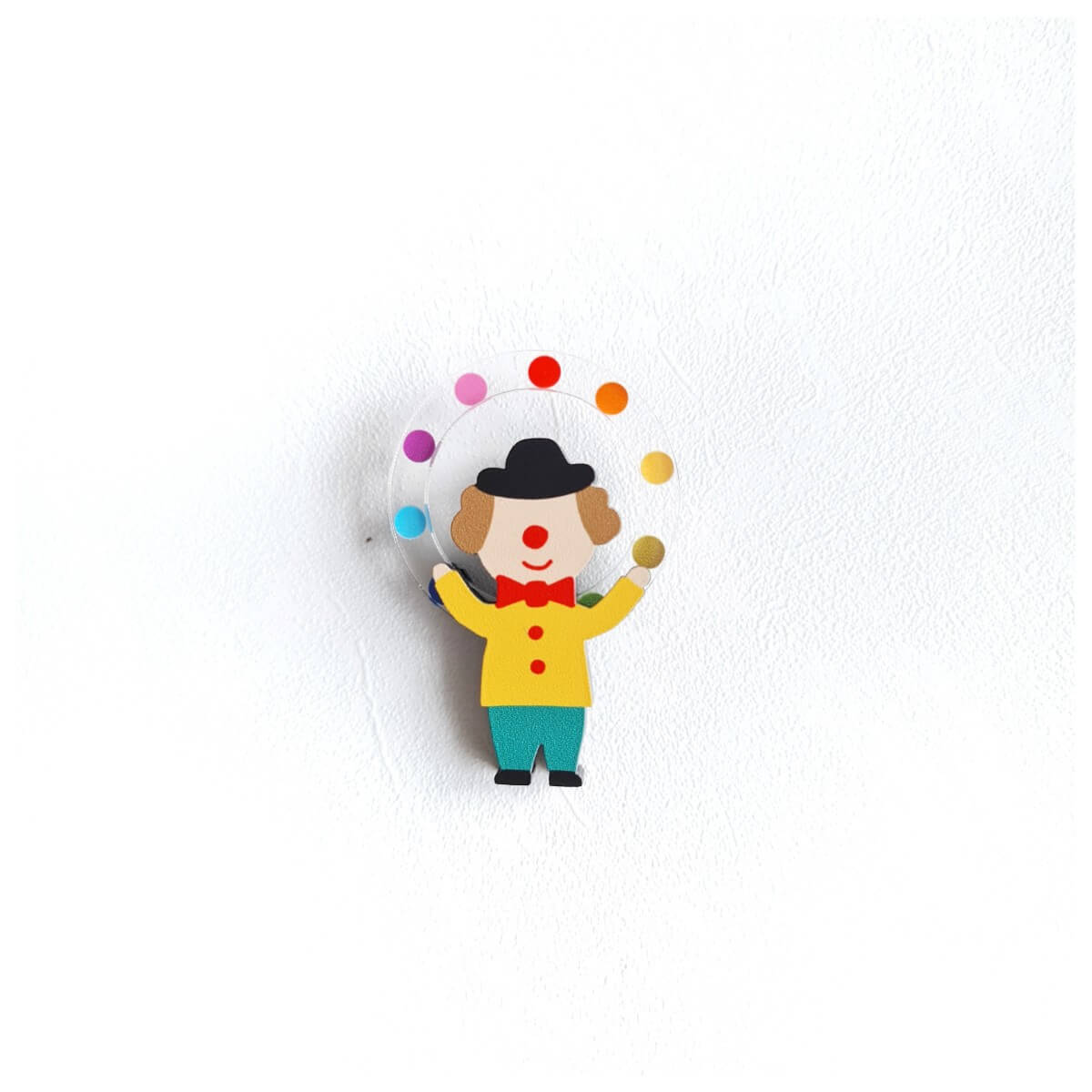 Clown Juggler Brooch