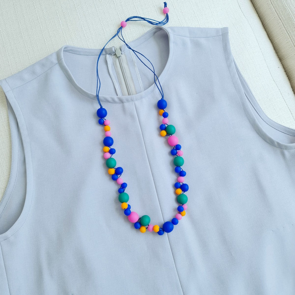 Alaia Blue Pink Orange Necklace