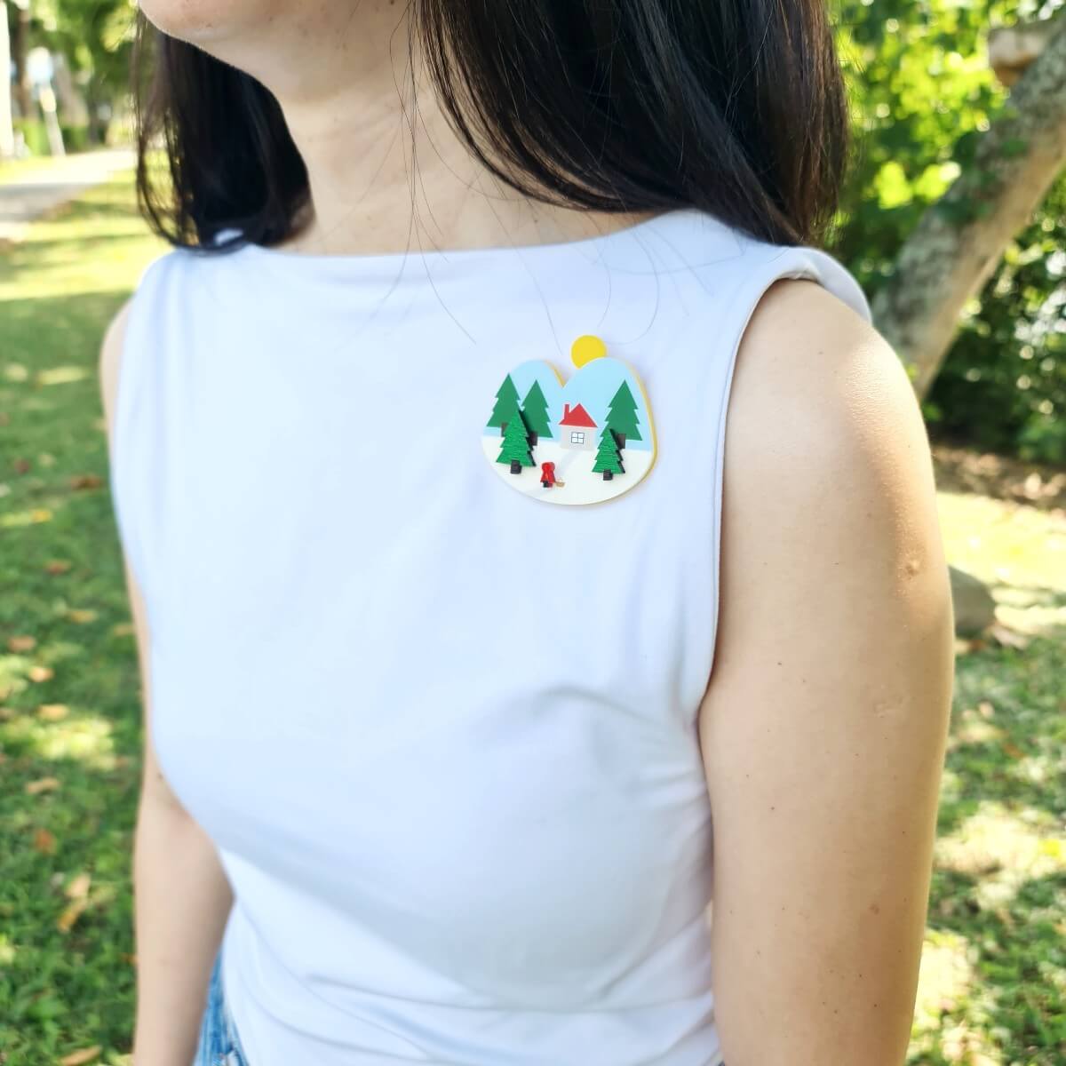 Journey to Grandma's House Brooch