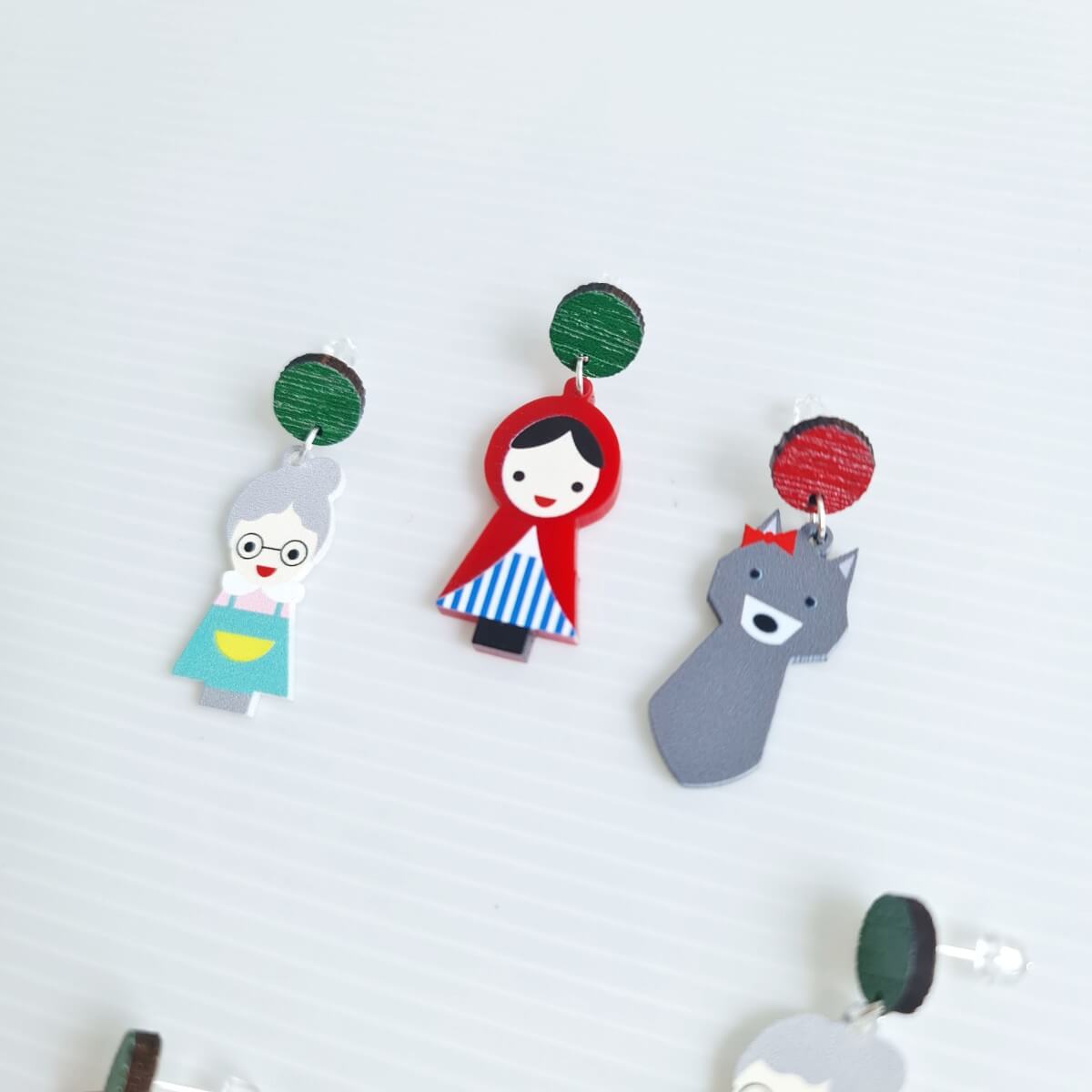 Little Red Riding Hood Earrings Set