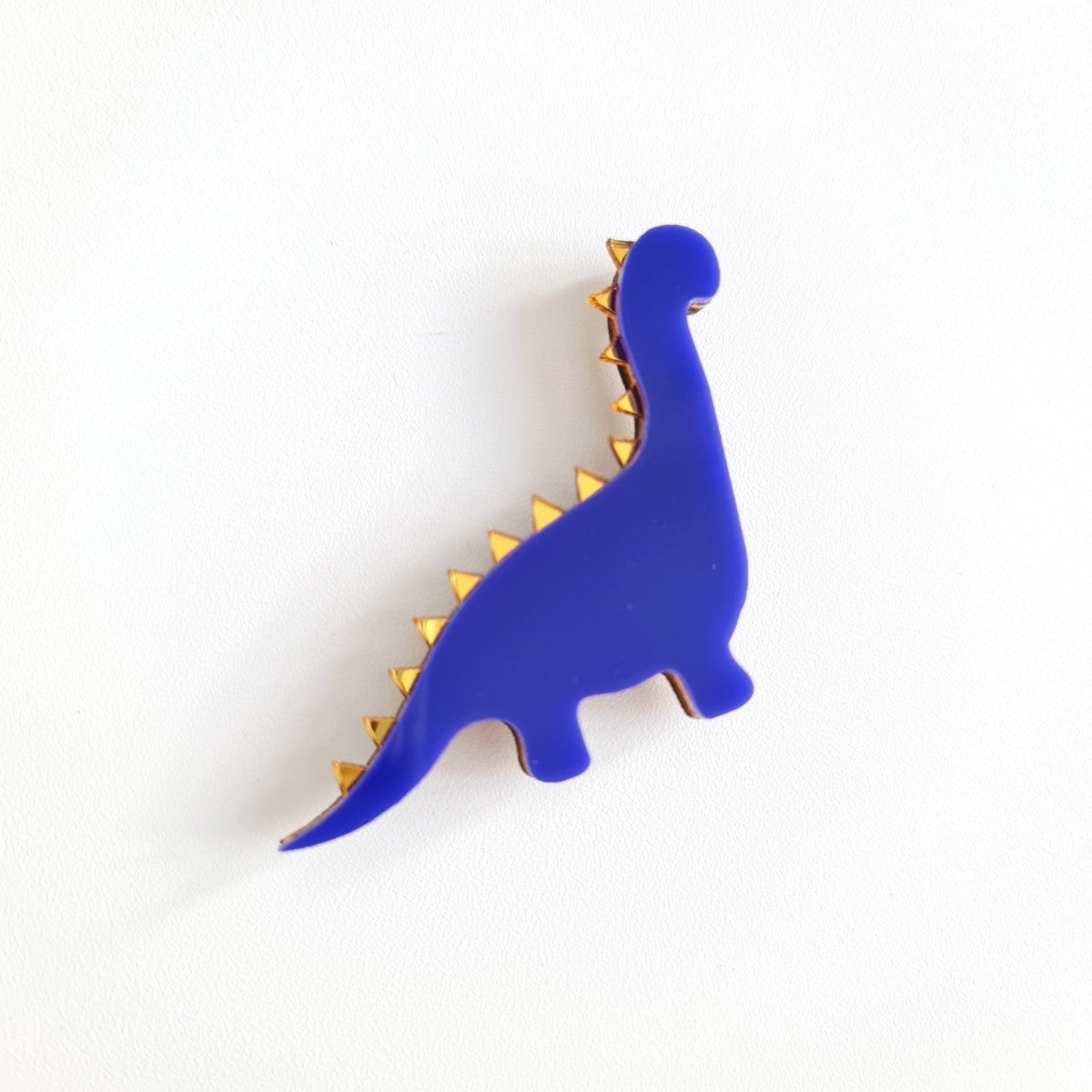 Brachiosaurus Blue Dinosaur Brooch