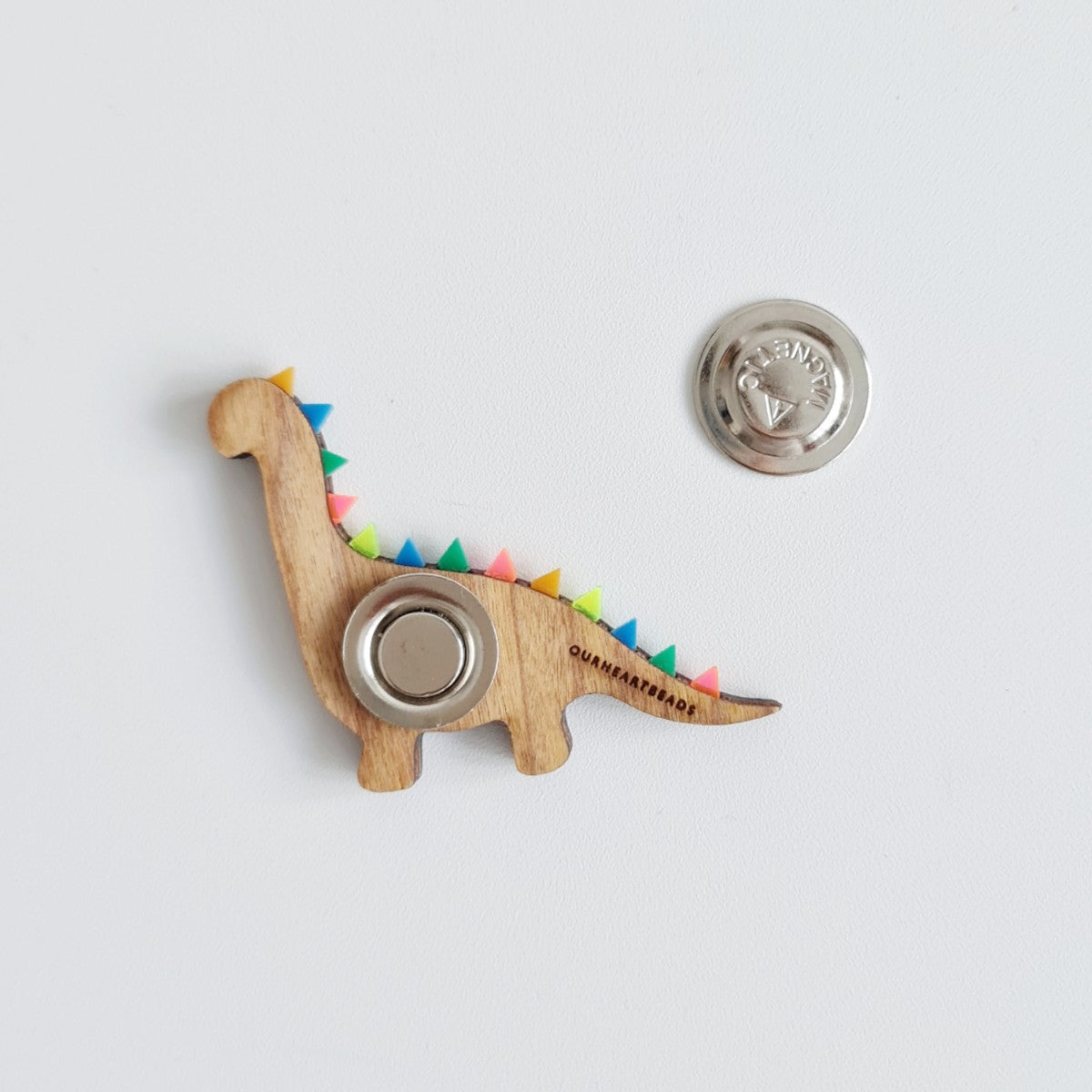 Brachiosaurus Wood Dinosaur Brooch