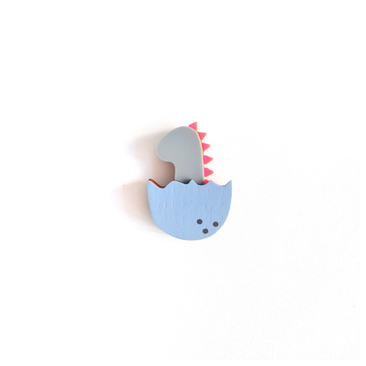 Baby Dinosaur Grey Brooch