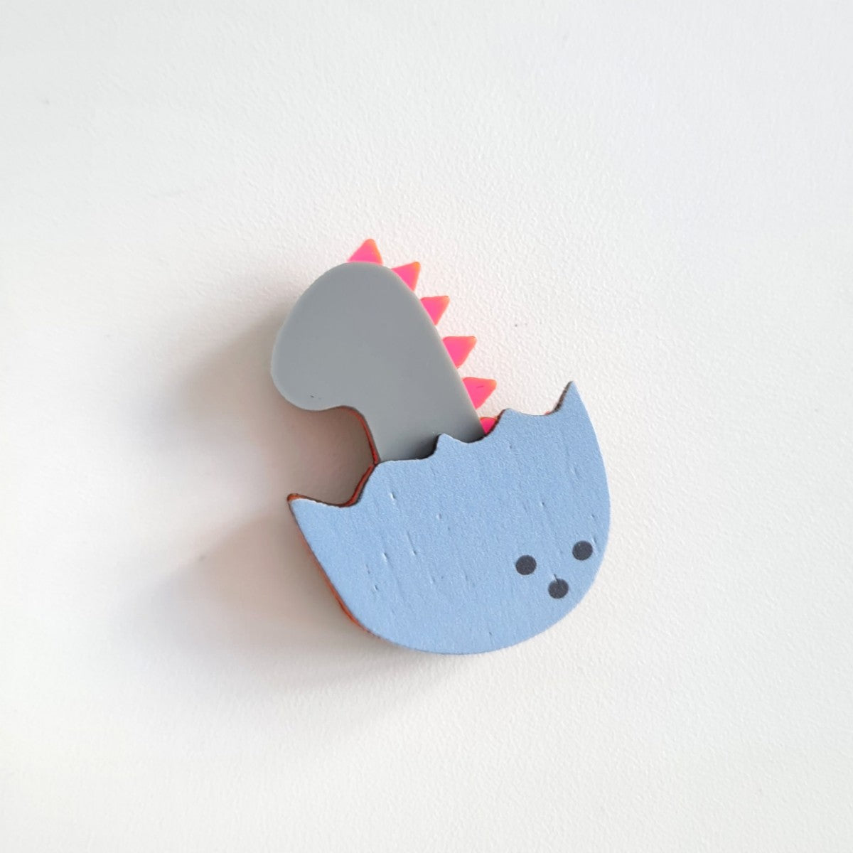 Baby Dinosaur Grey Brooch