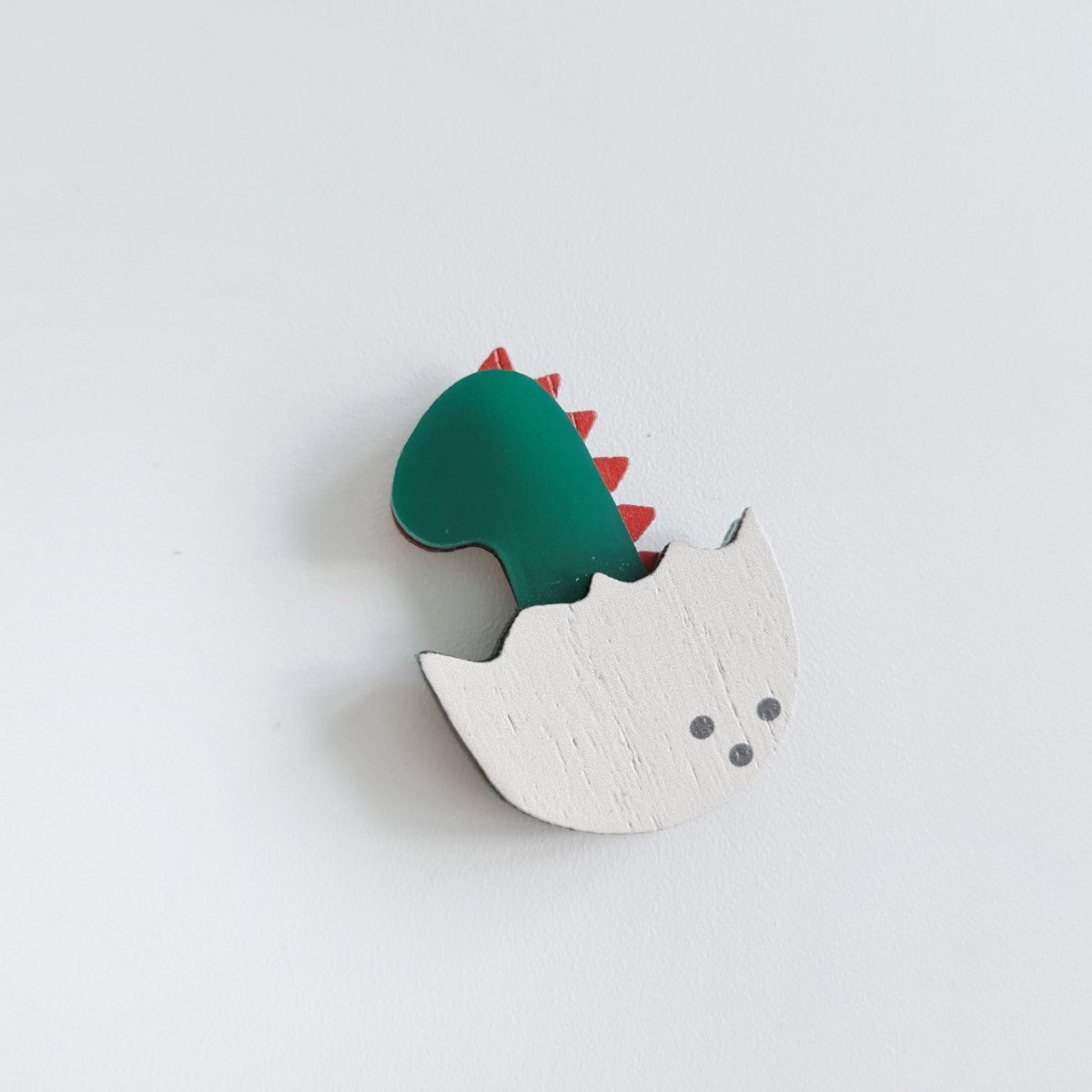 Baby Dinosaur Green Brooch