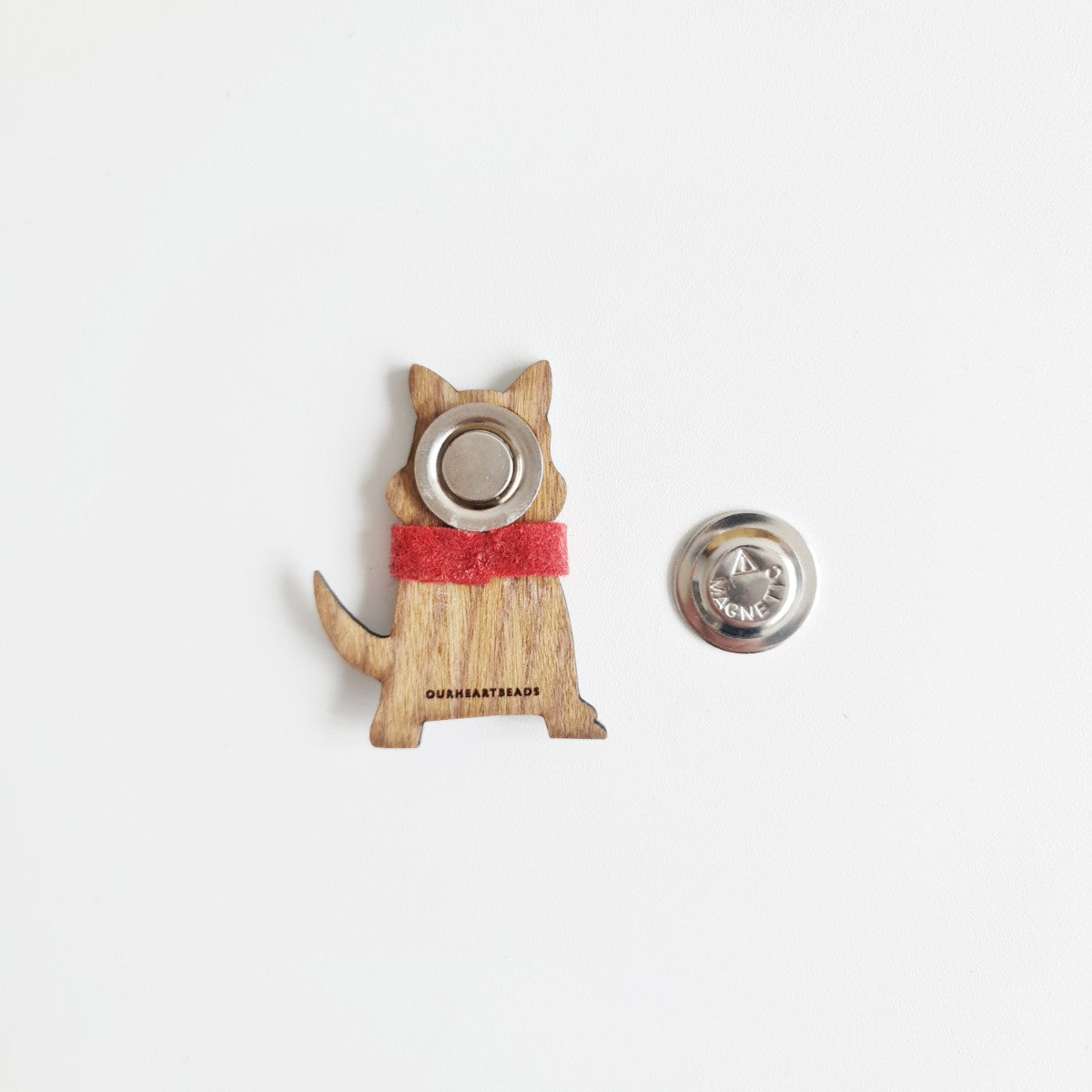 Siberian Husky Grey White Dog Brooch