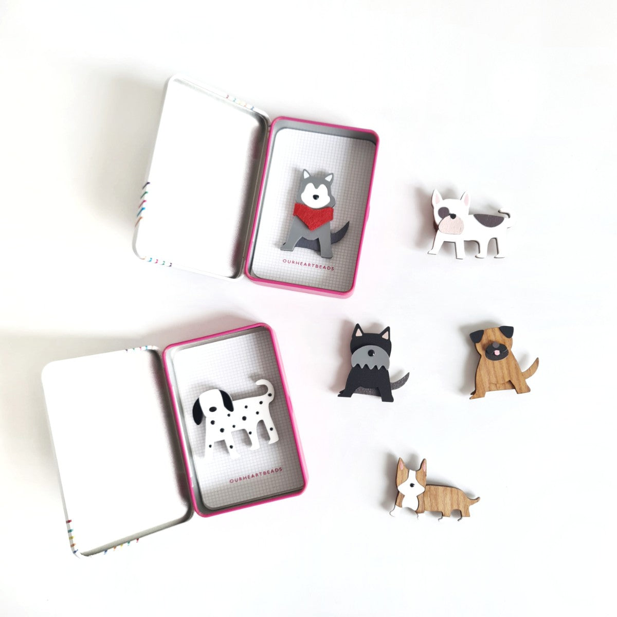 Pug Fawn Dog Brooch