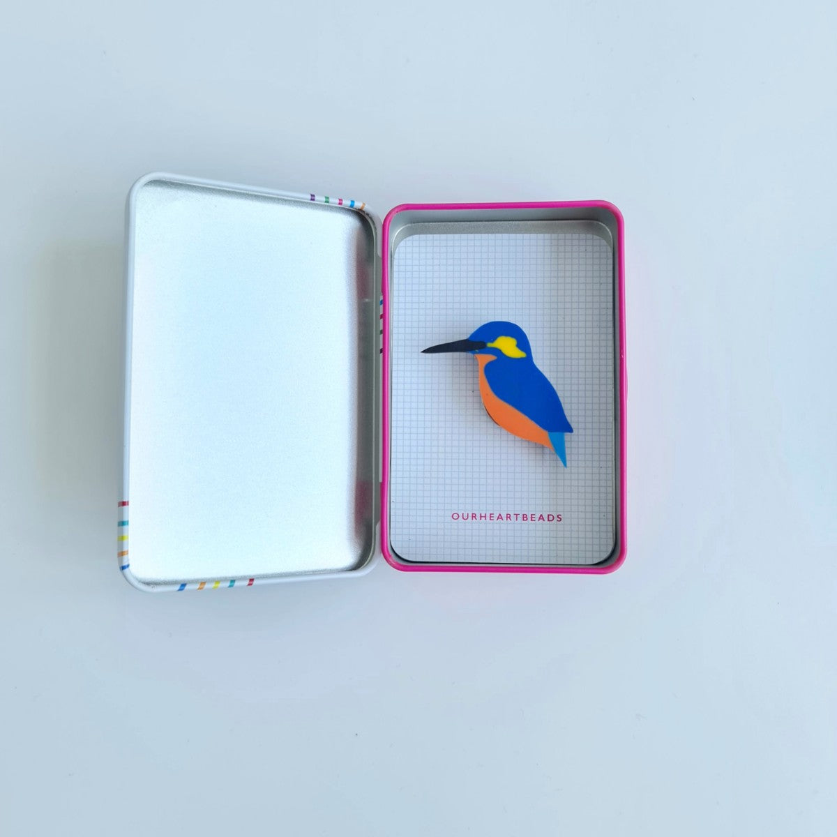 Kingfisher Blue Bird Brooch