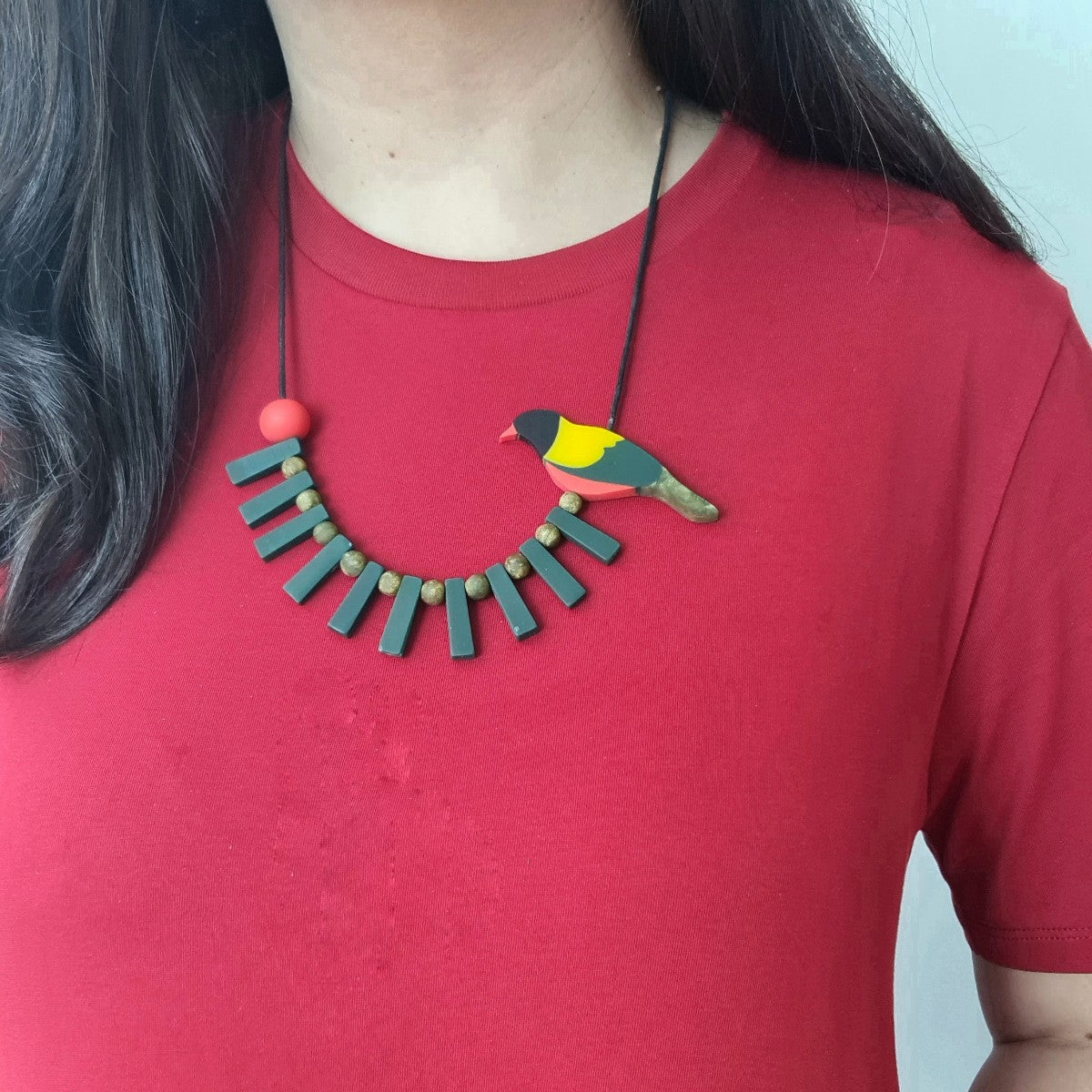 Black-naped Oriole Bird Necklace