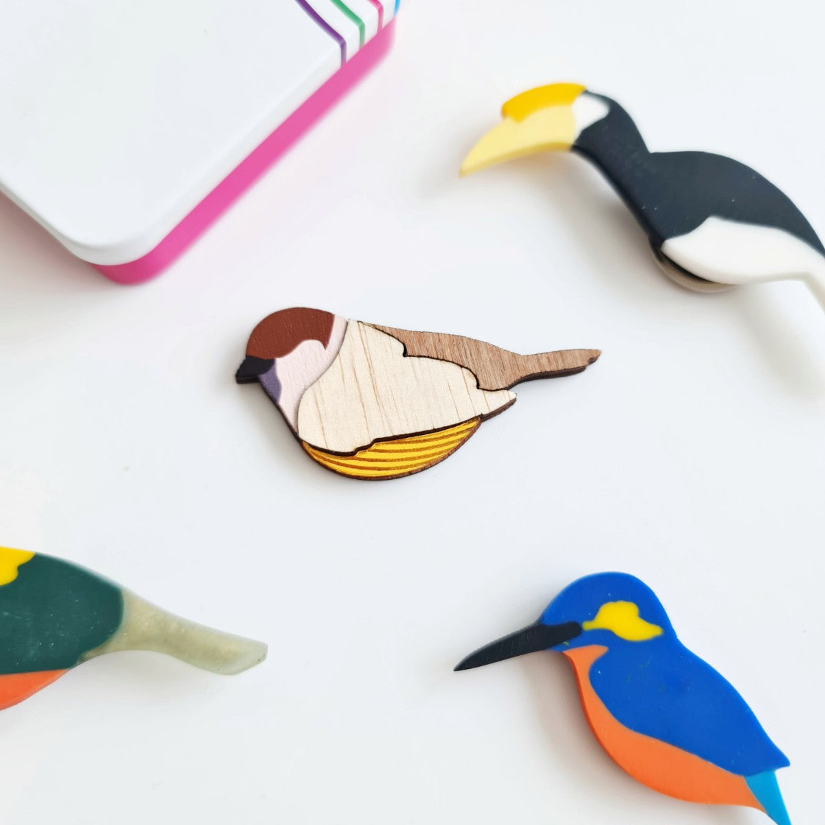 Eurasian Tree Sparrow Brooch