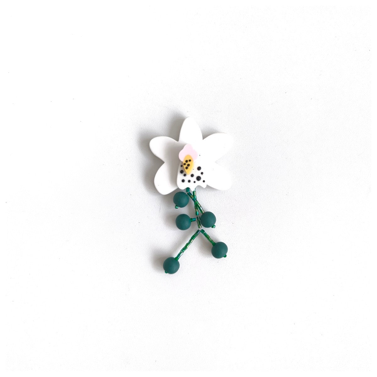 Orchid White Brooch