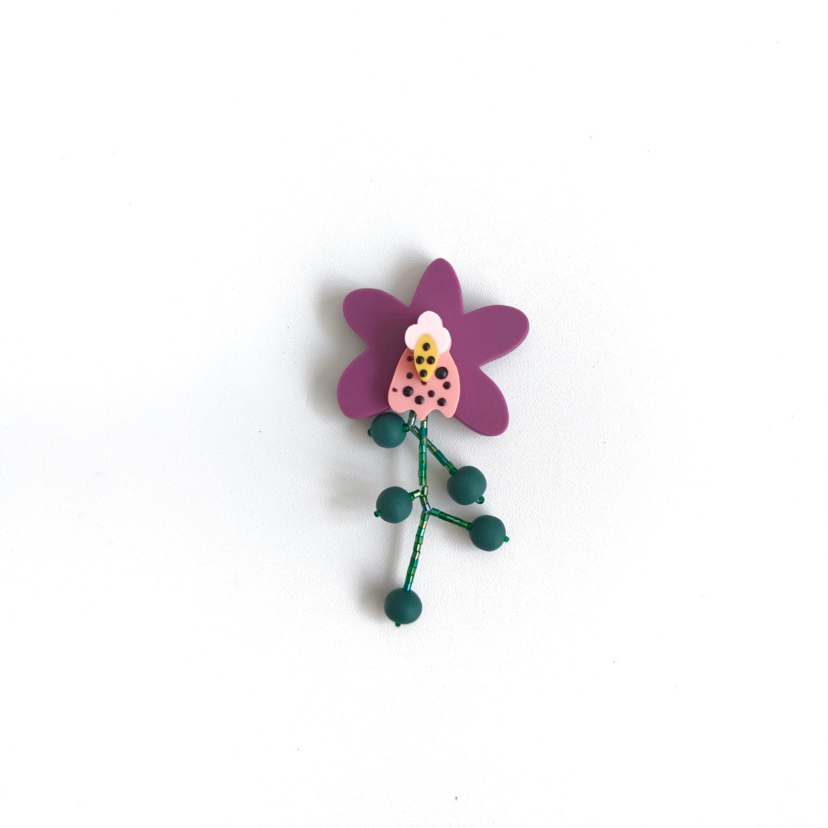 Orchid Purple Brooch