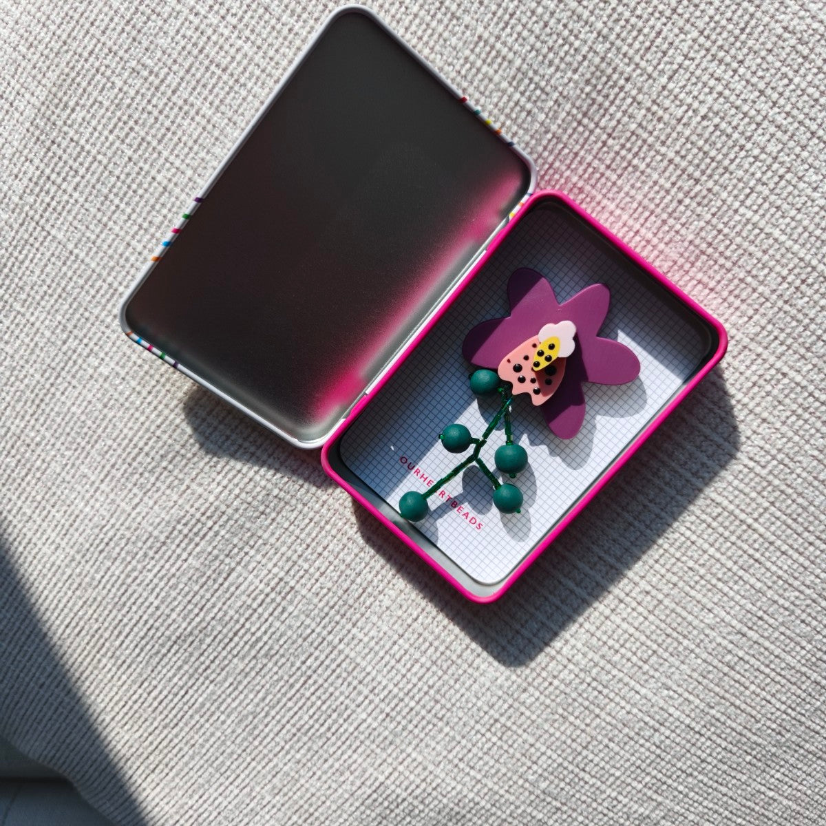 Orchid Purple Brooch