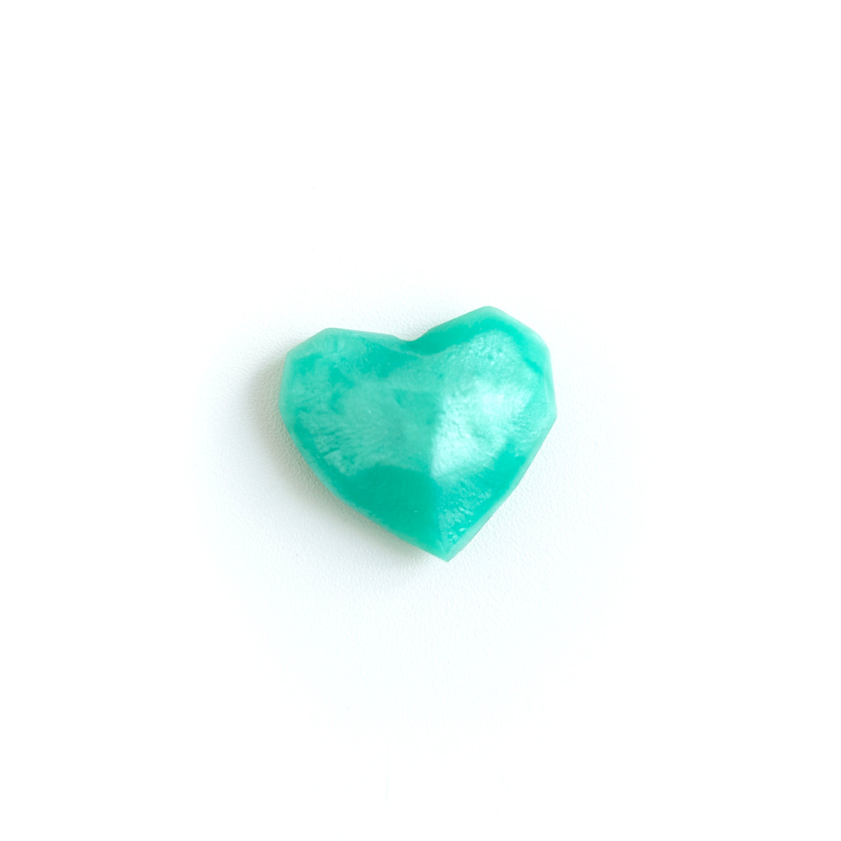 Heart Metalic Mint Brooch