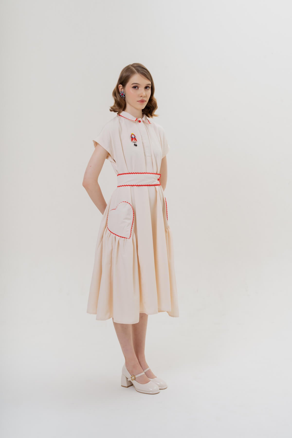 Cora Dress & Queen of Hearts Brooch