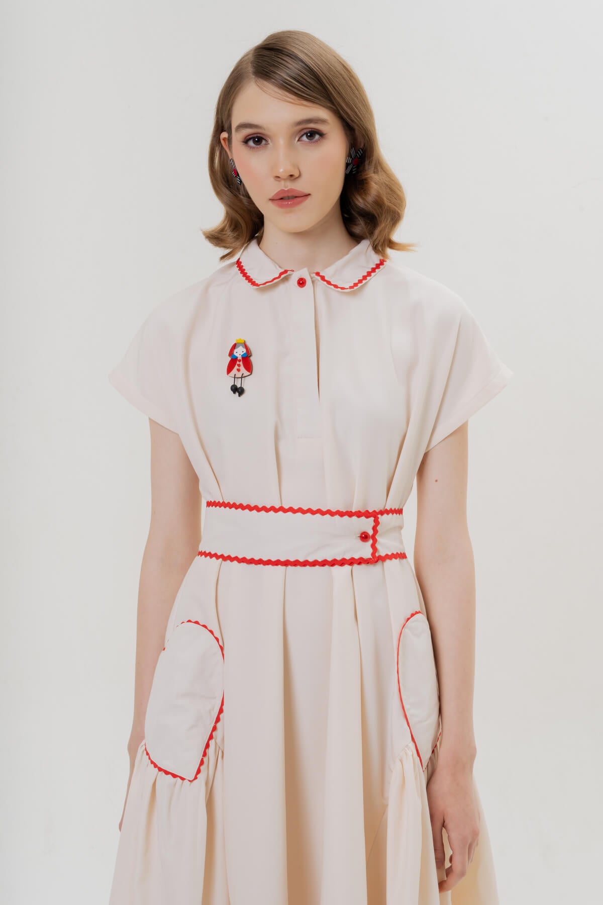 Cora Dress & Queen of Hearts Brooch