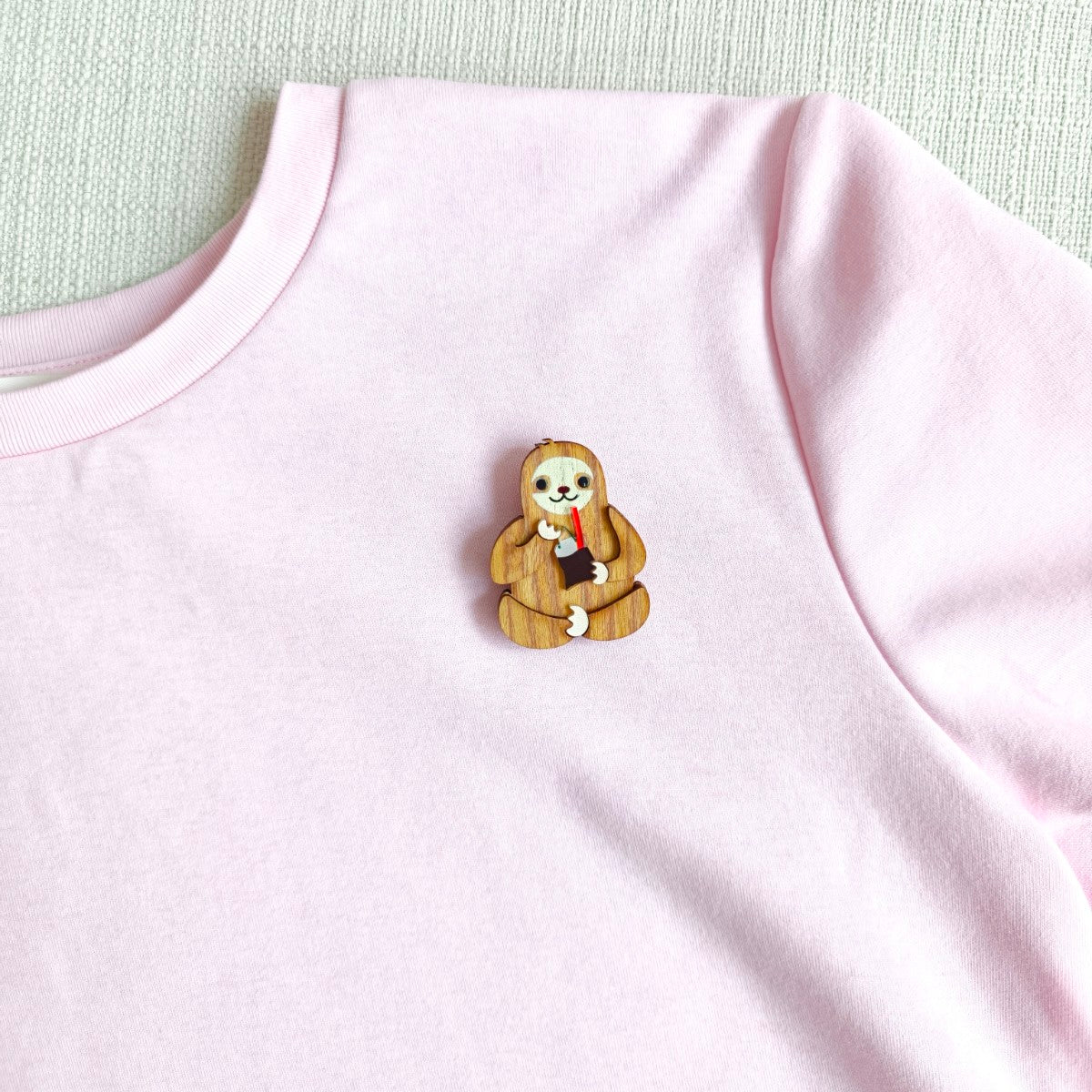 Sloth Kopi Peng Brooch