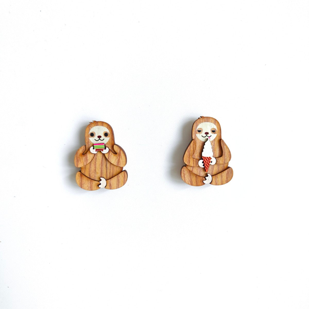 Sloth Ice Cream Brooch