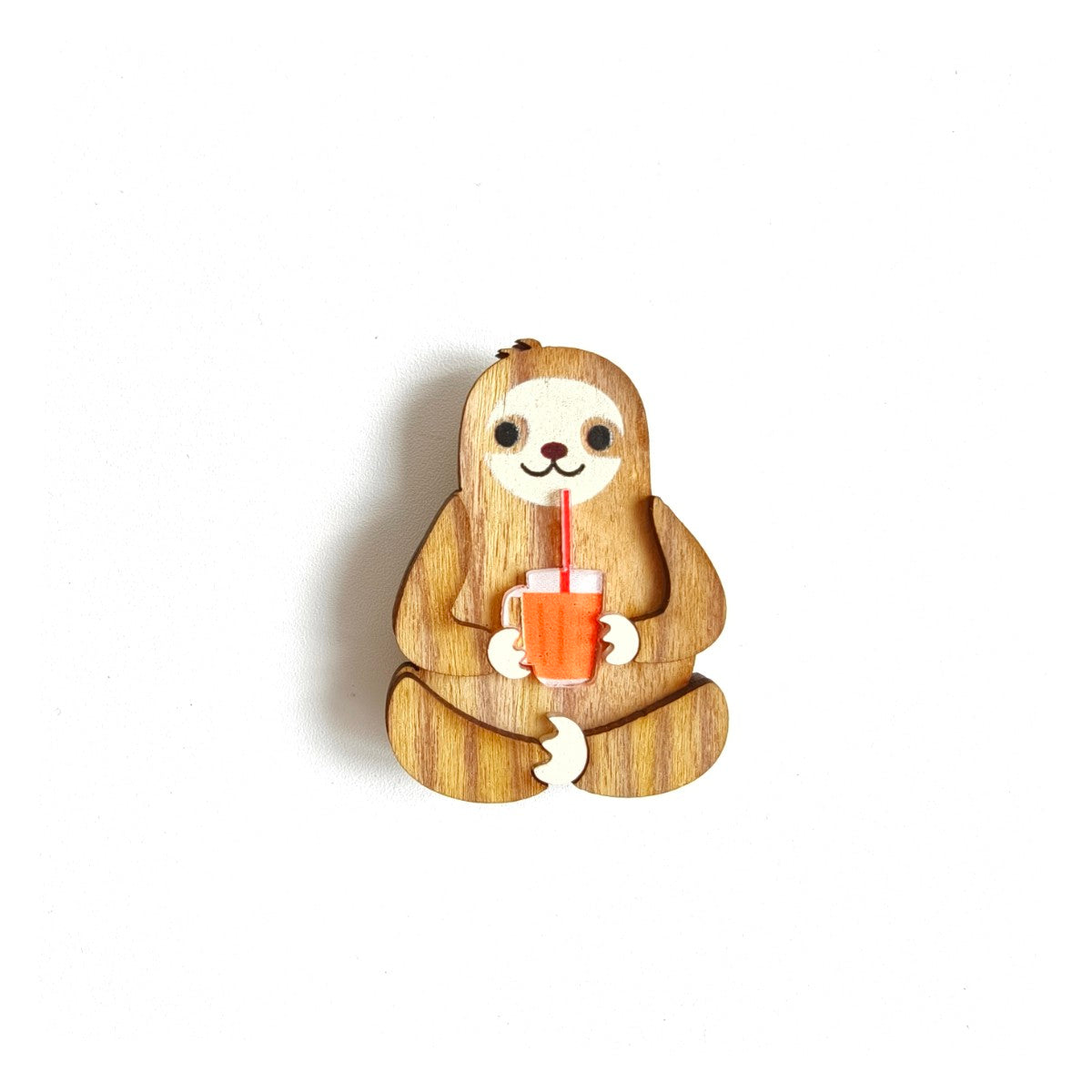 Sloth Teh Tarik Brooch