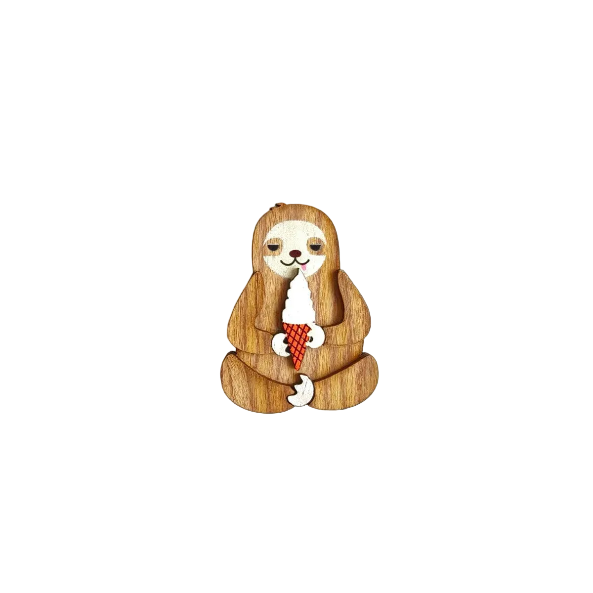 Sloth Ice Cream Brooch