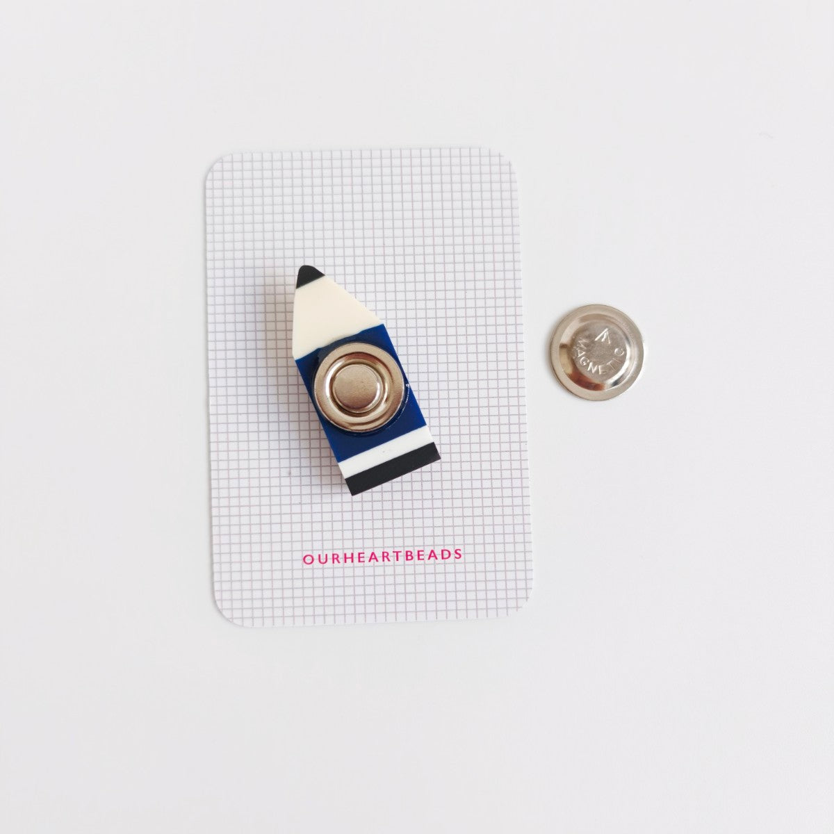 Blue Pencil Brooch