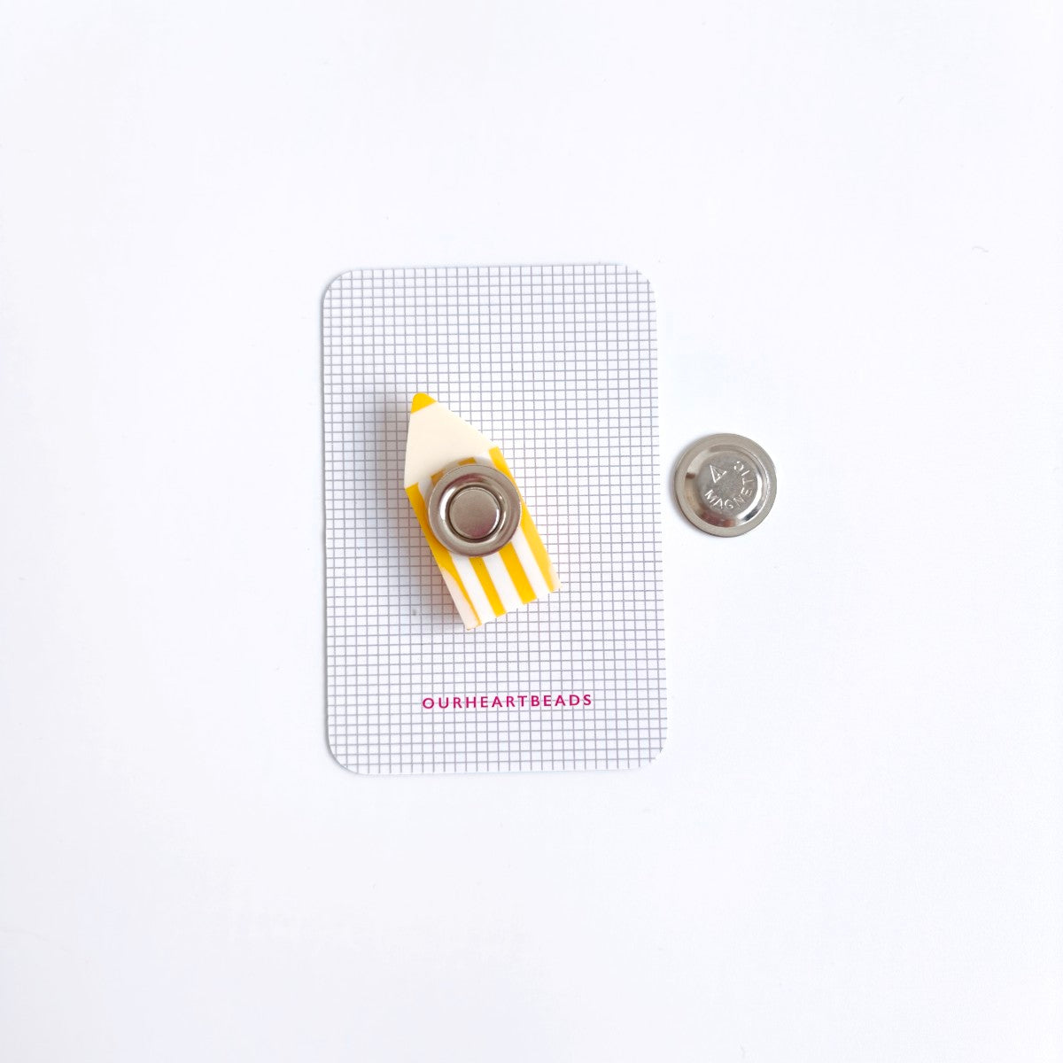 Colour Pencil Yellow Brooch