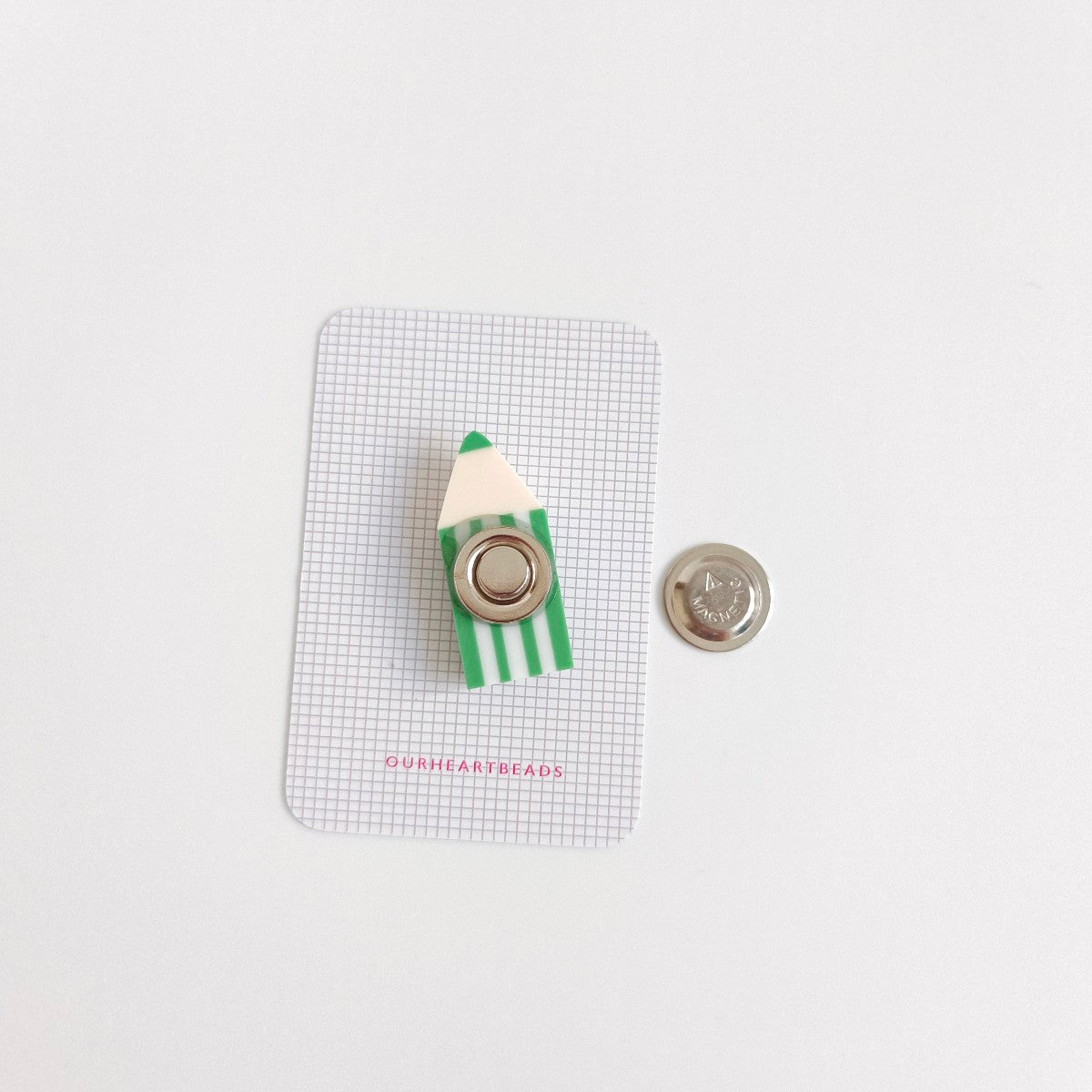 Colour Pencil Green Brooch
