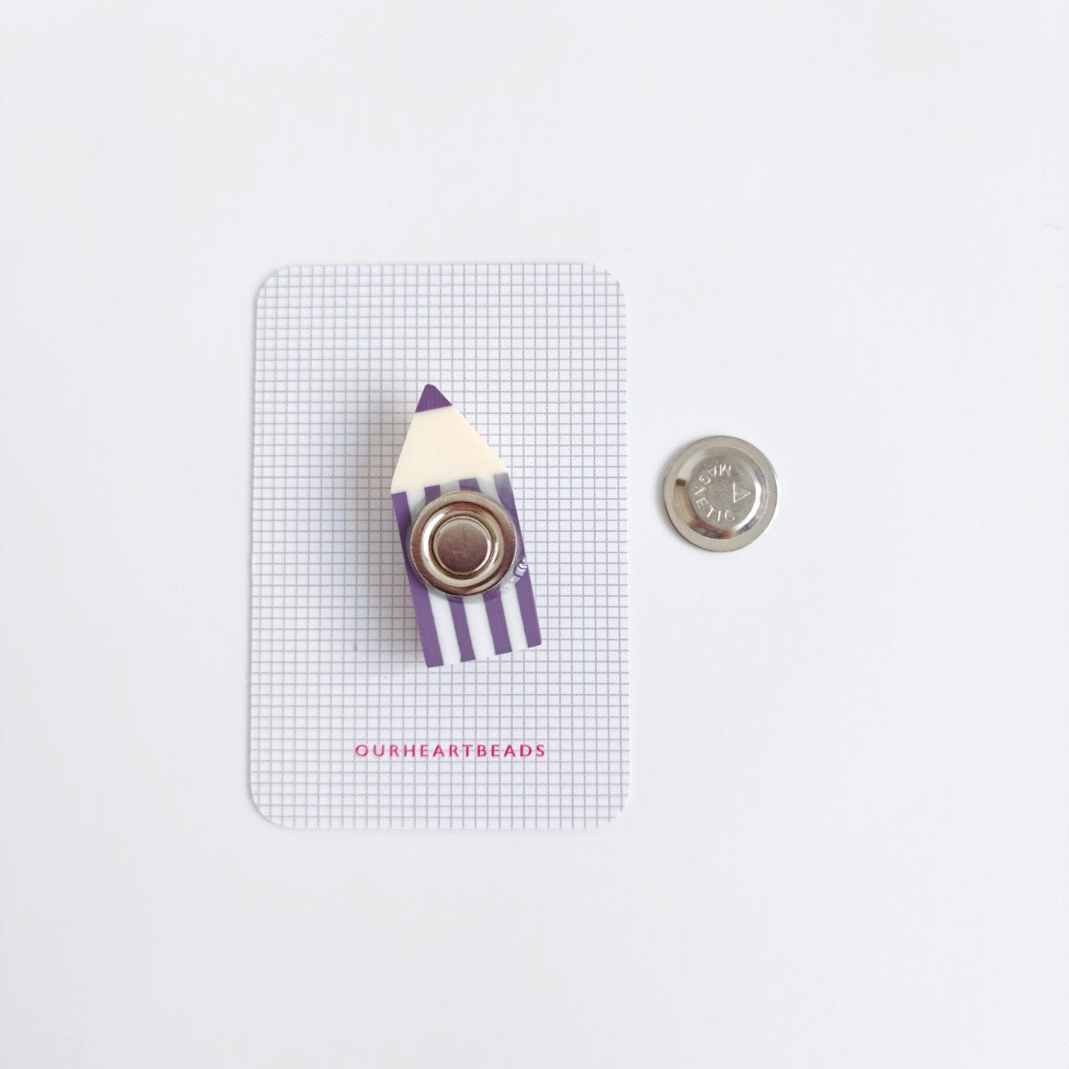 Colour Pencil Purple Brooch