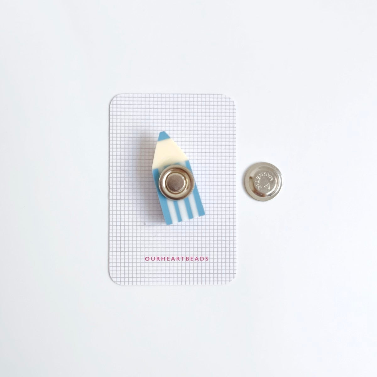 Colour Pencil Blue Brooch