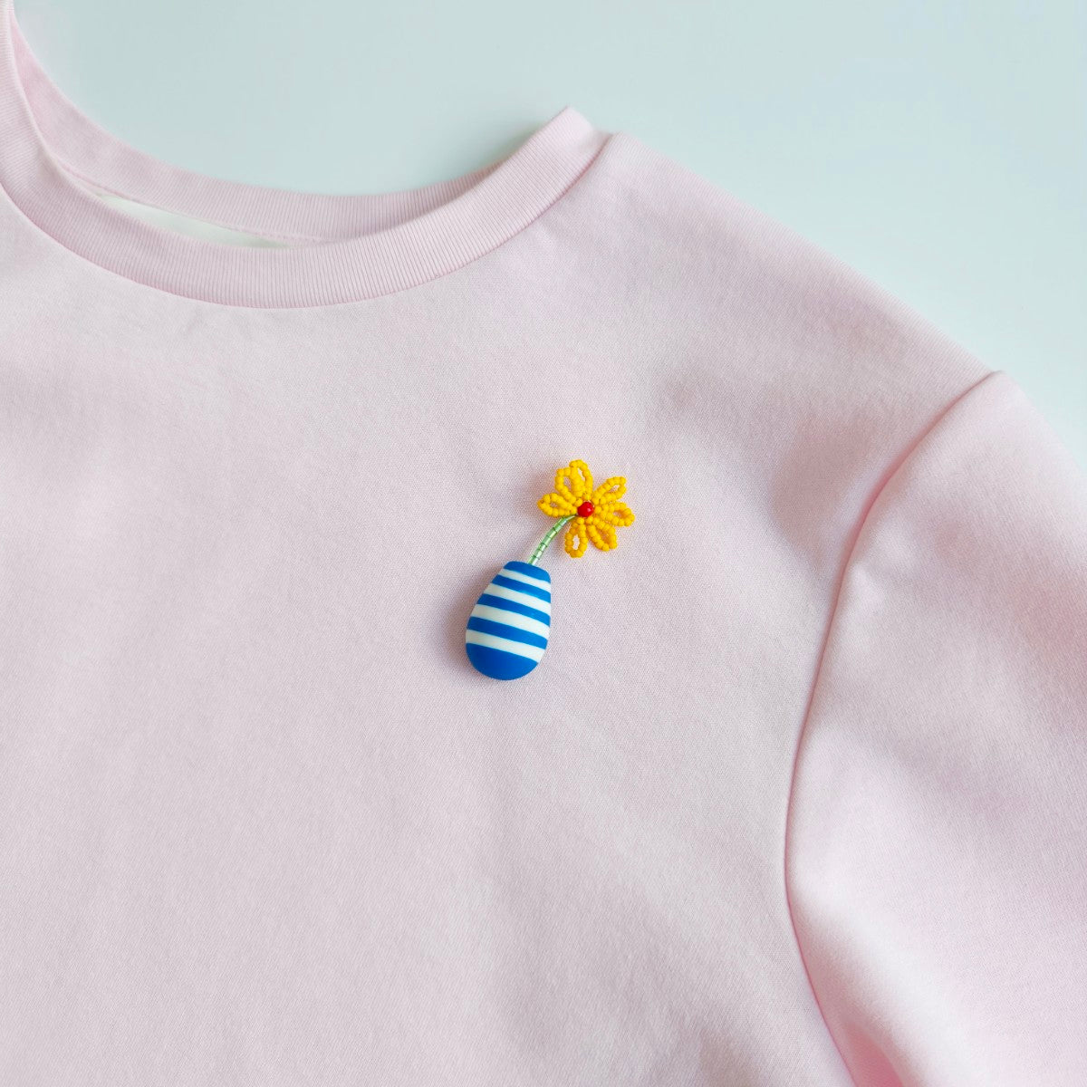 Gerbera Yellow Brooch