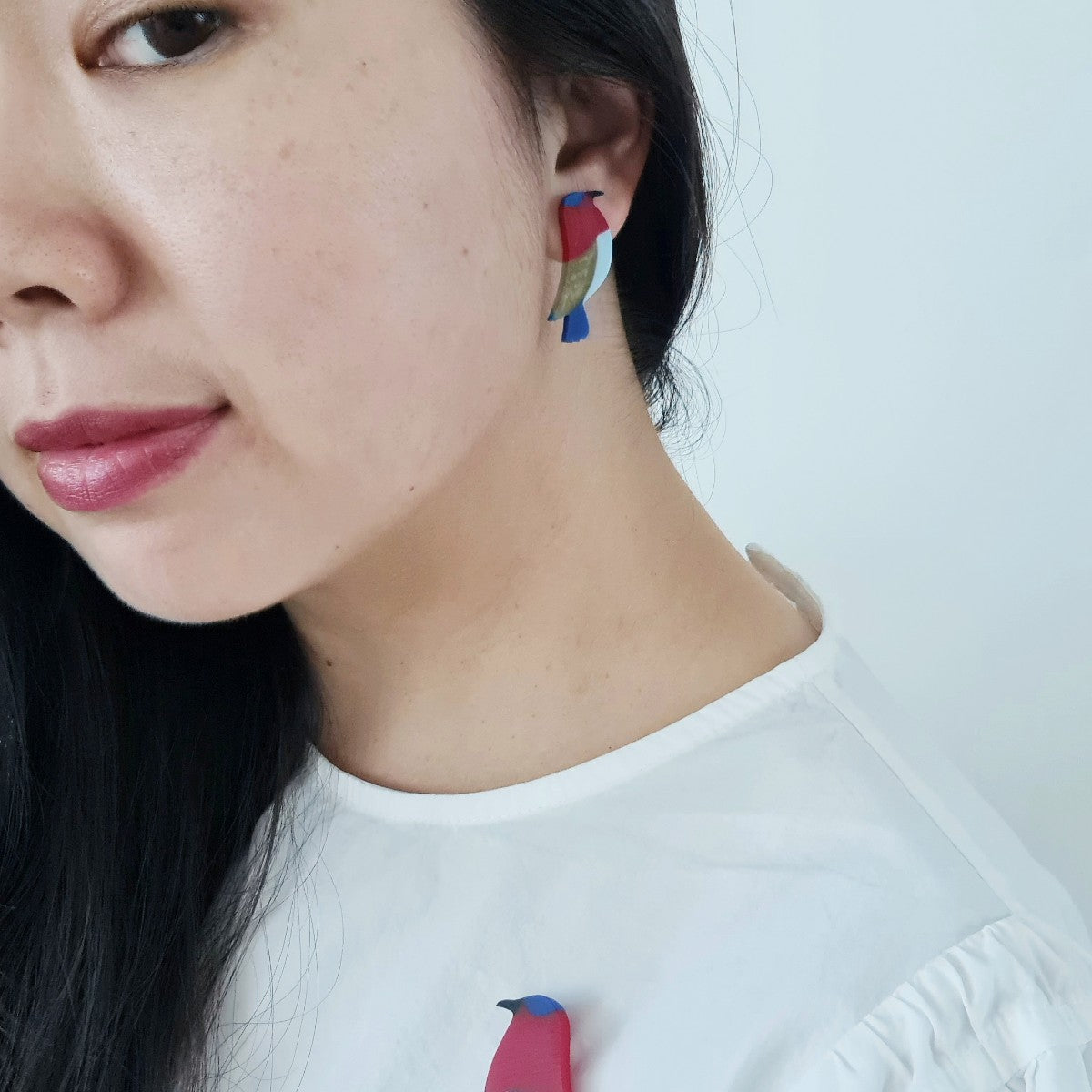Crimson Sunbird Earrings
