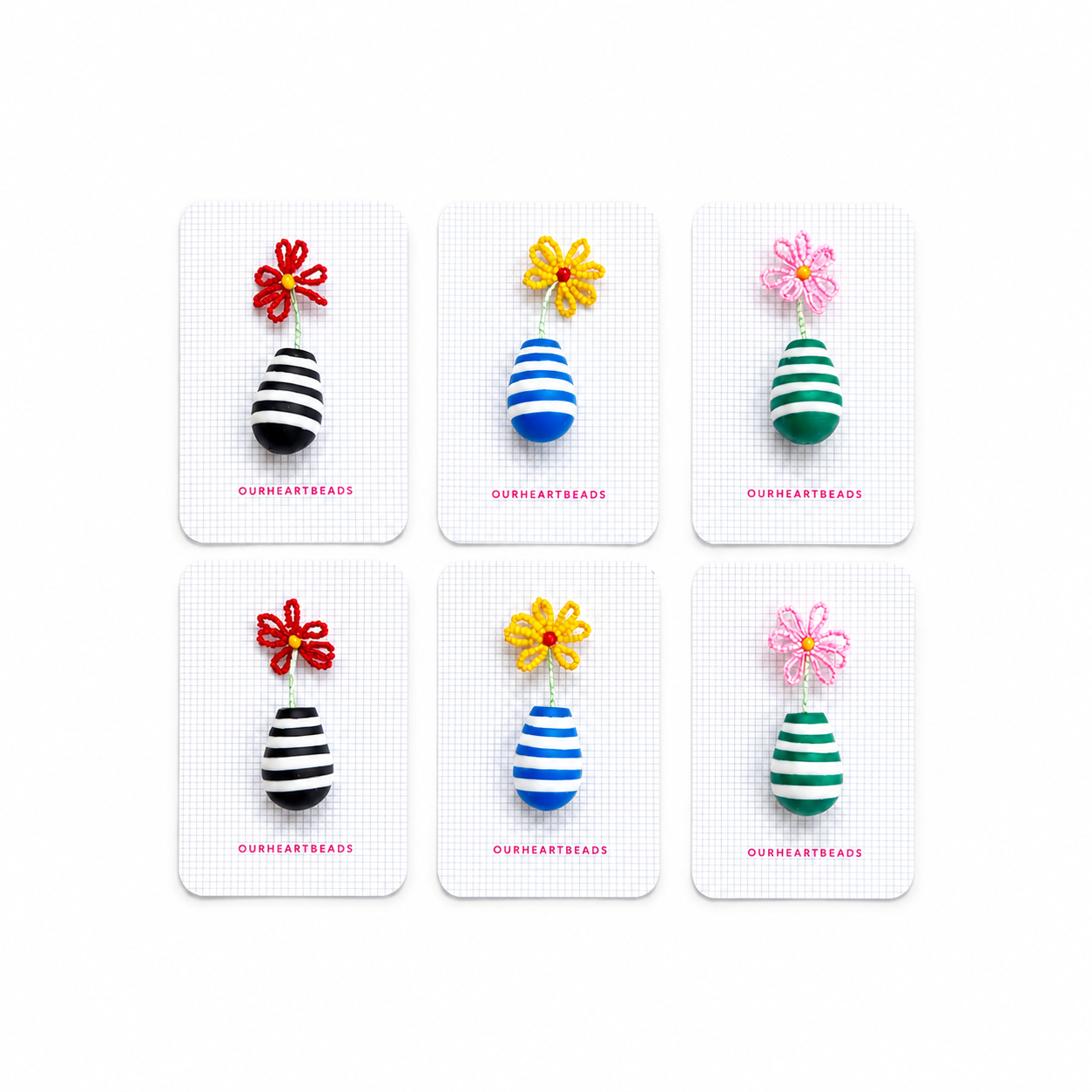 Bundle of 6 - Gerbera Brooches