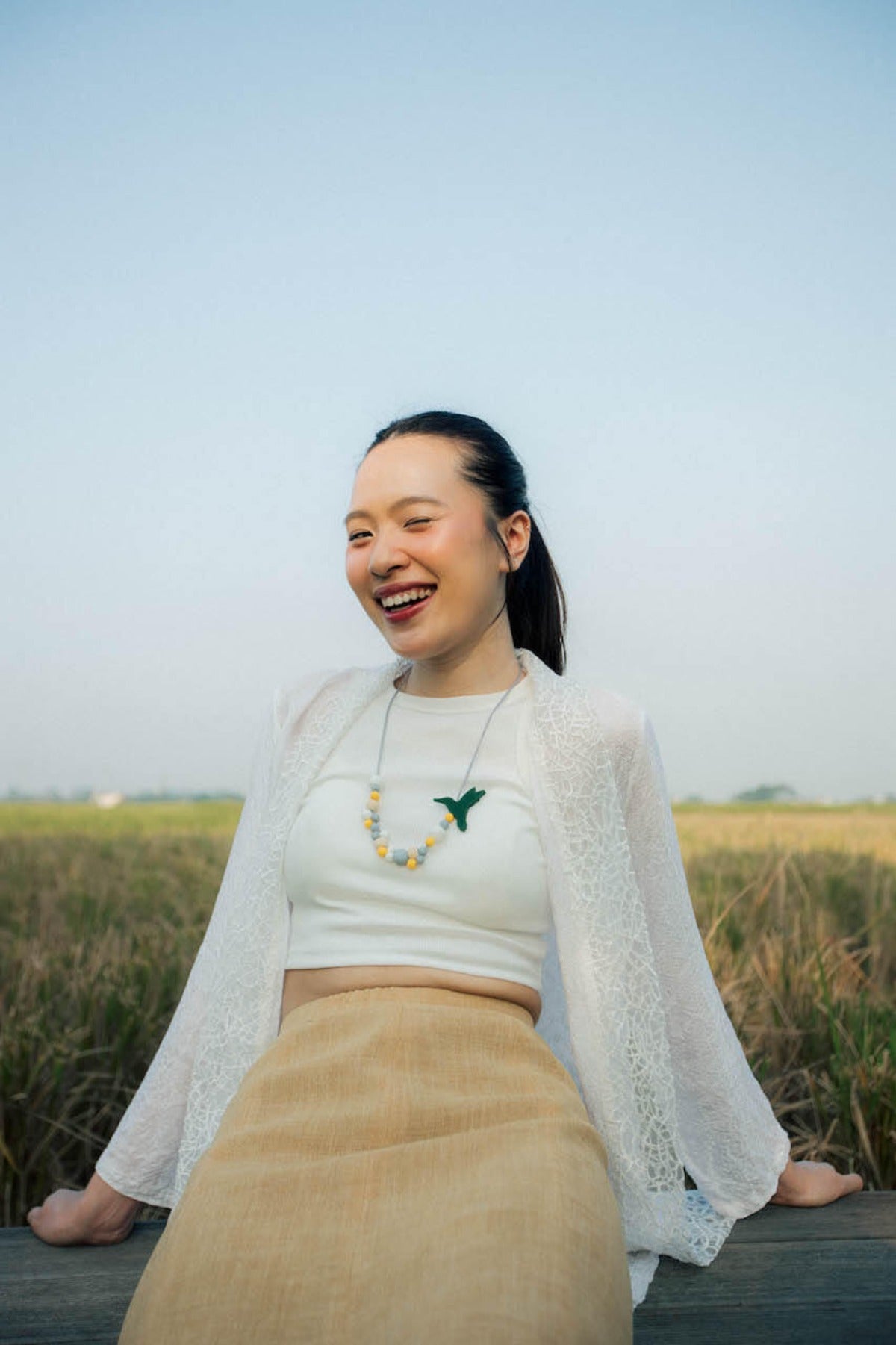 Hummingbird Green Necklace