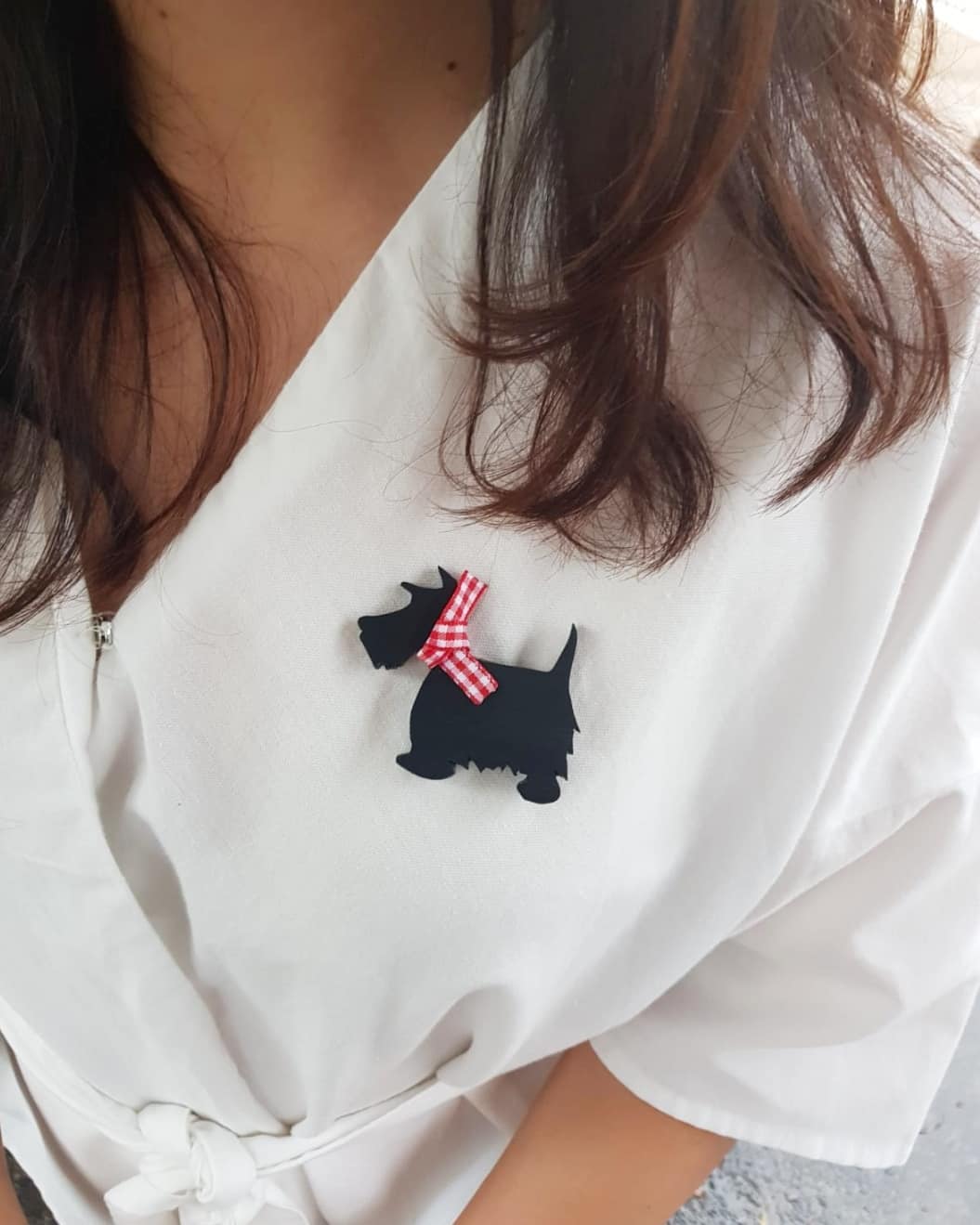 Scottish Terrier Black Brooch