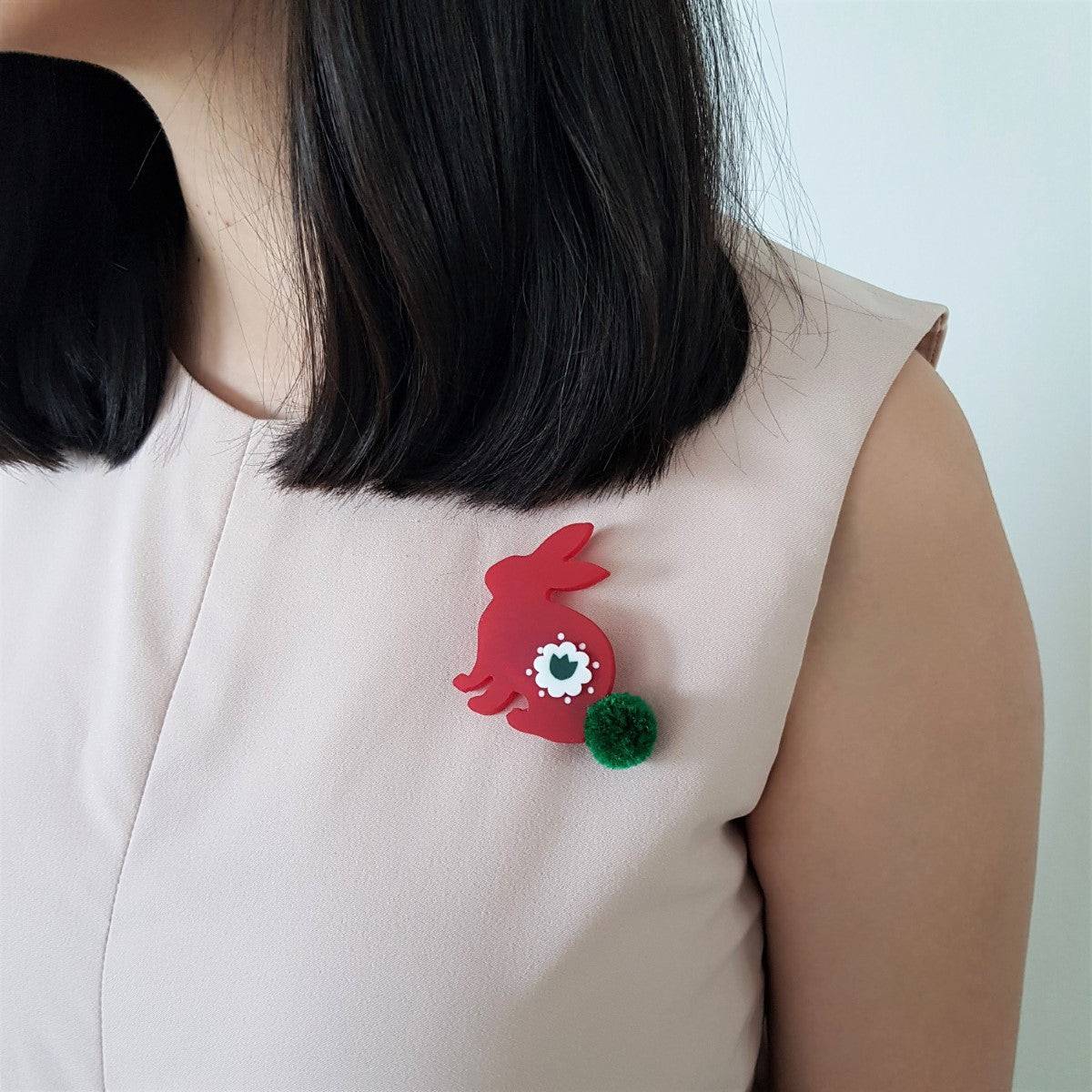 Chrisy Bunny Brooch