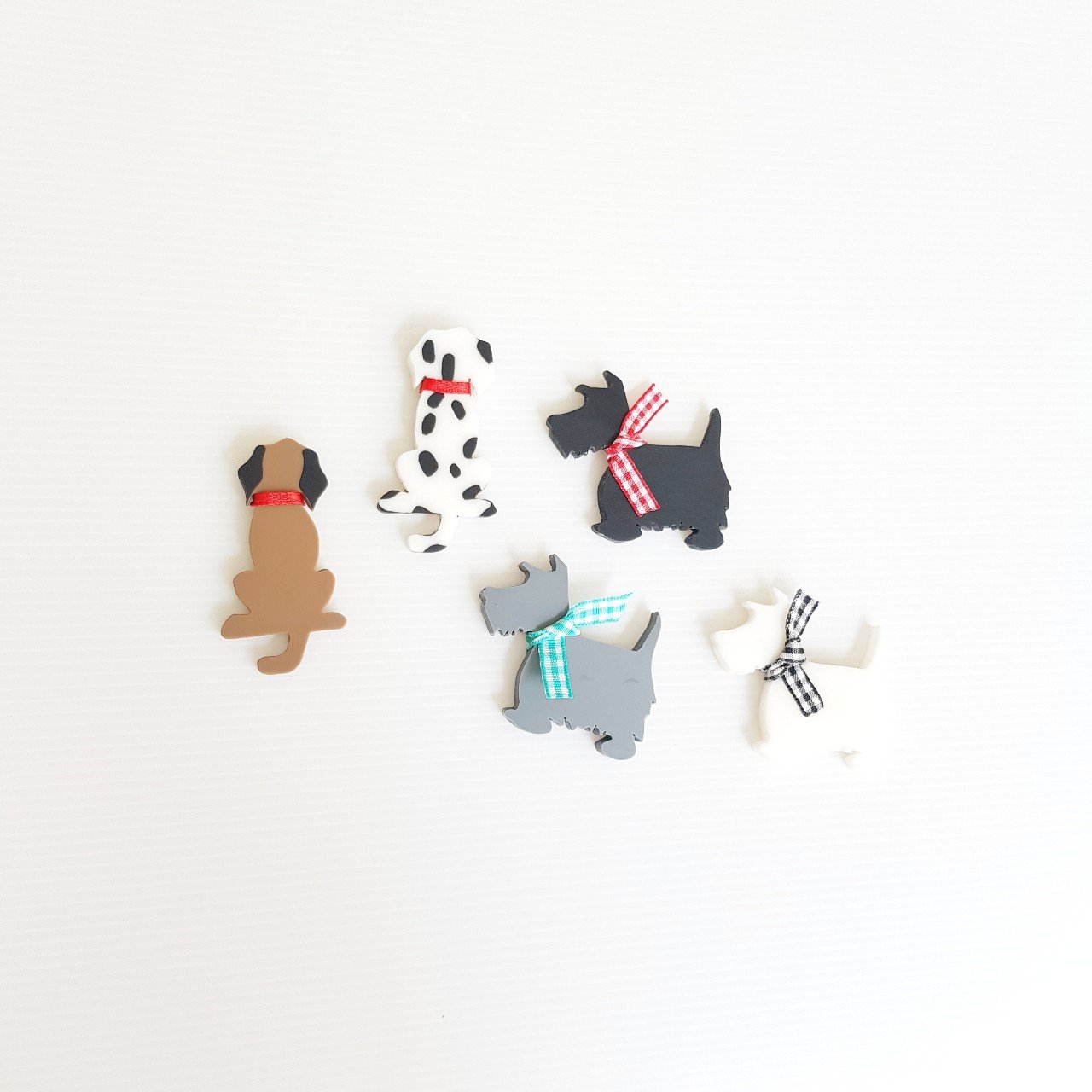 Scottish Terrier White Brooch